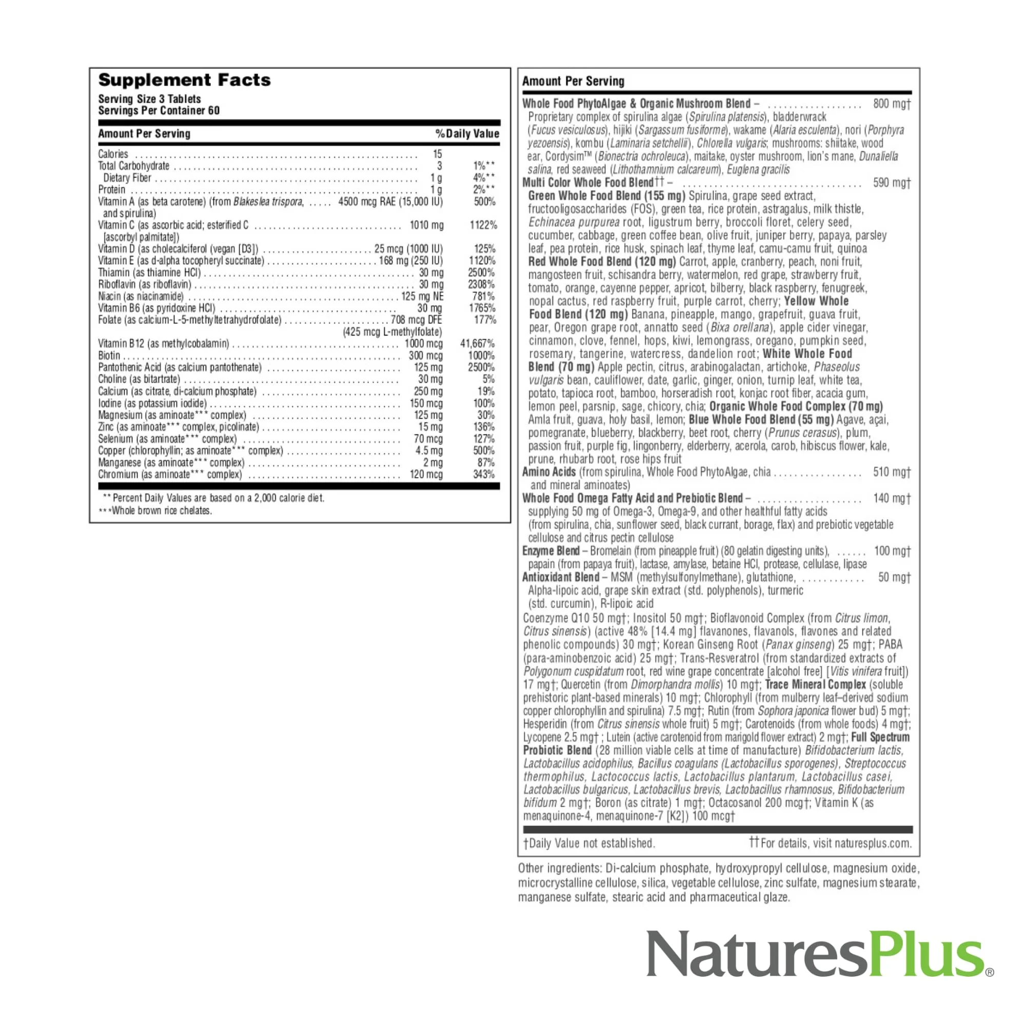 NaturesPlus Source of Life Gold Multivitamin – 180 Tablets | D3 & B12 | Blood, Bone & Immune Support | Vegetarian & Gluten Free | 60 Servings - Image 5