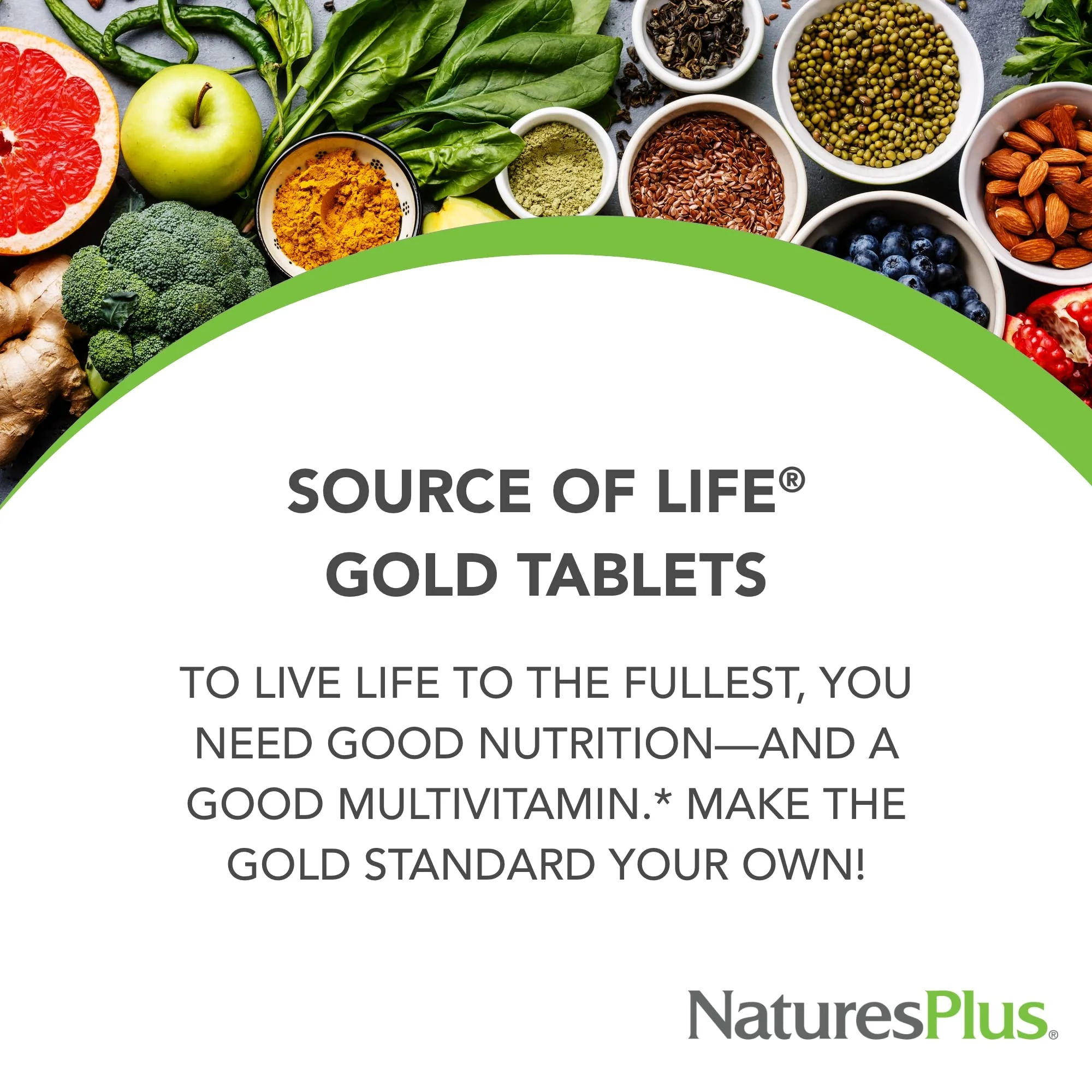 NaturesPlus Source of Life Gold Multivitamin - 90 Tablets | 30 Servings | D3, B12 & K2 | Immune, Blood & Bone Support - Image 3