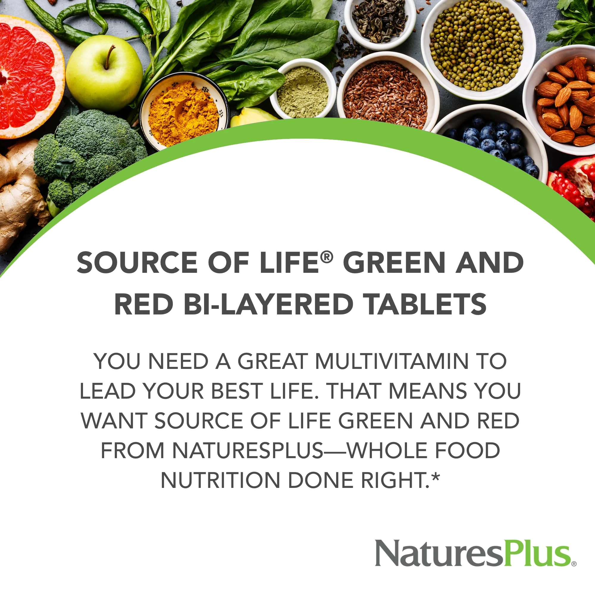 NaturesPlus Source of Life Green & Red Multivitamin – 90 Tablets - Image 3