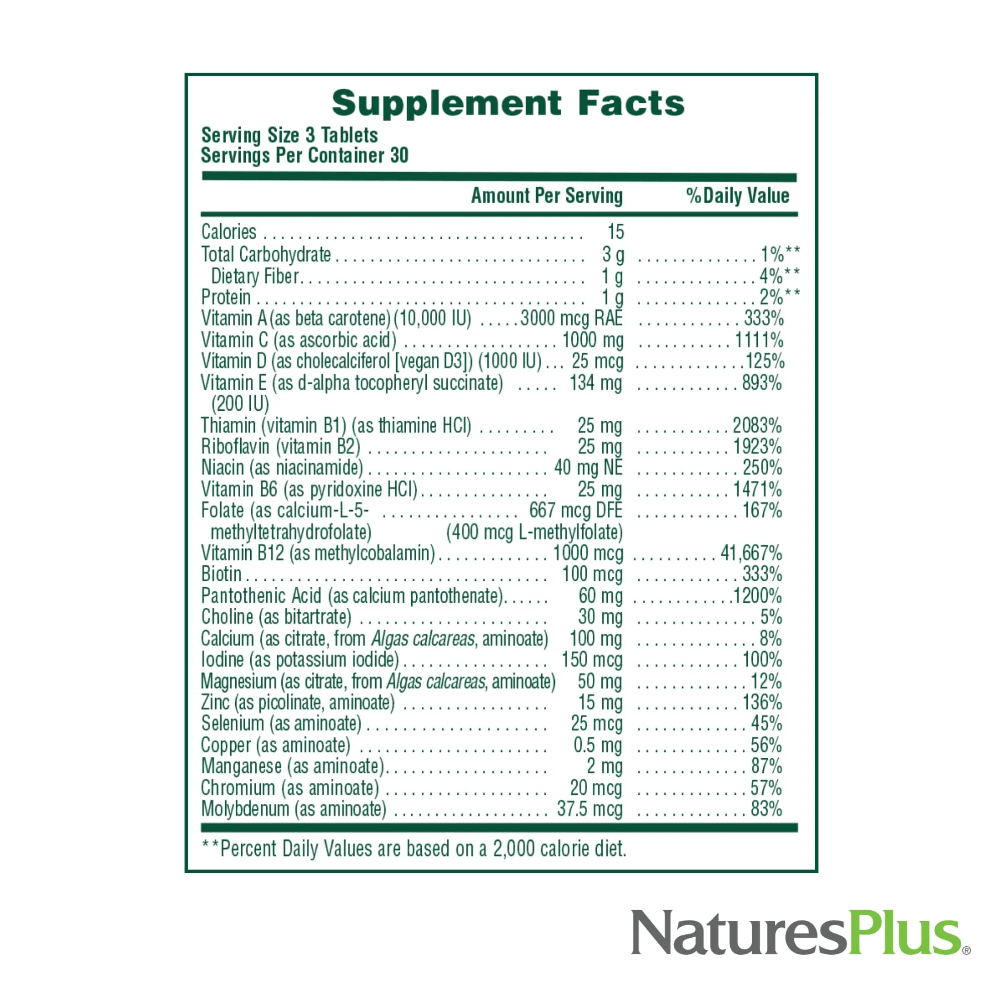 NaturesPlus Source of Life No Iron Tablets – Vegetarian Multivitamin, Gluten-Free, 60 Servings - Image 4