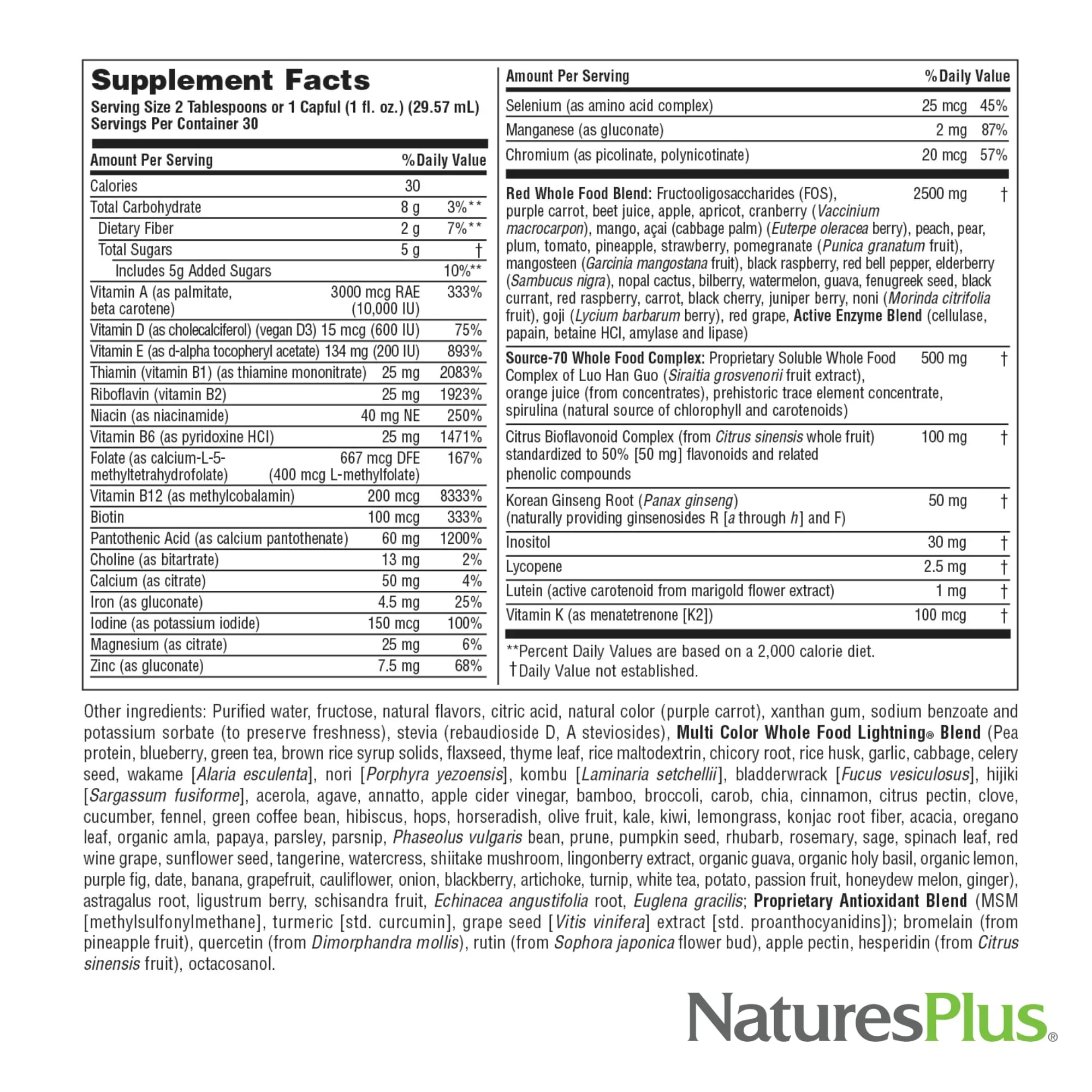 NaturesPlus Source of Life RED Multivitamin Liquid - 30 oz | Energy, Immune Support, Vegetarian & Gluten Free - Image 5