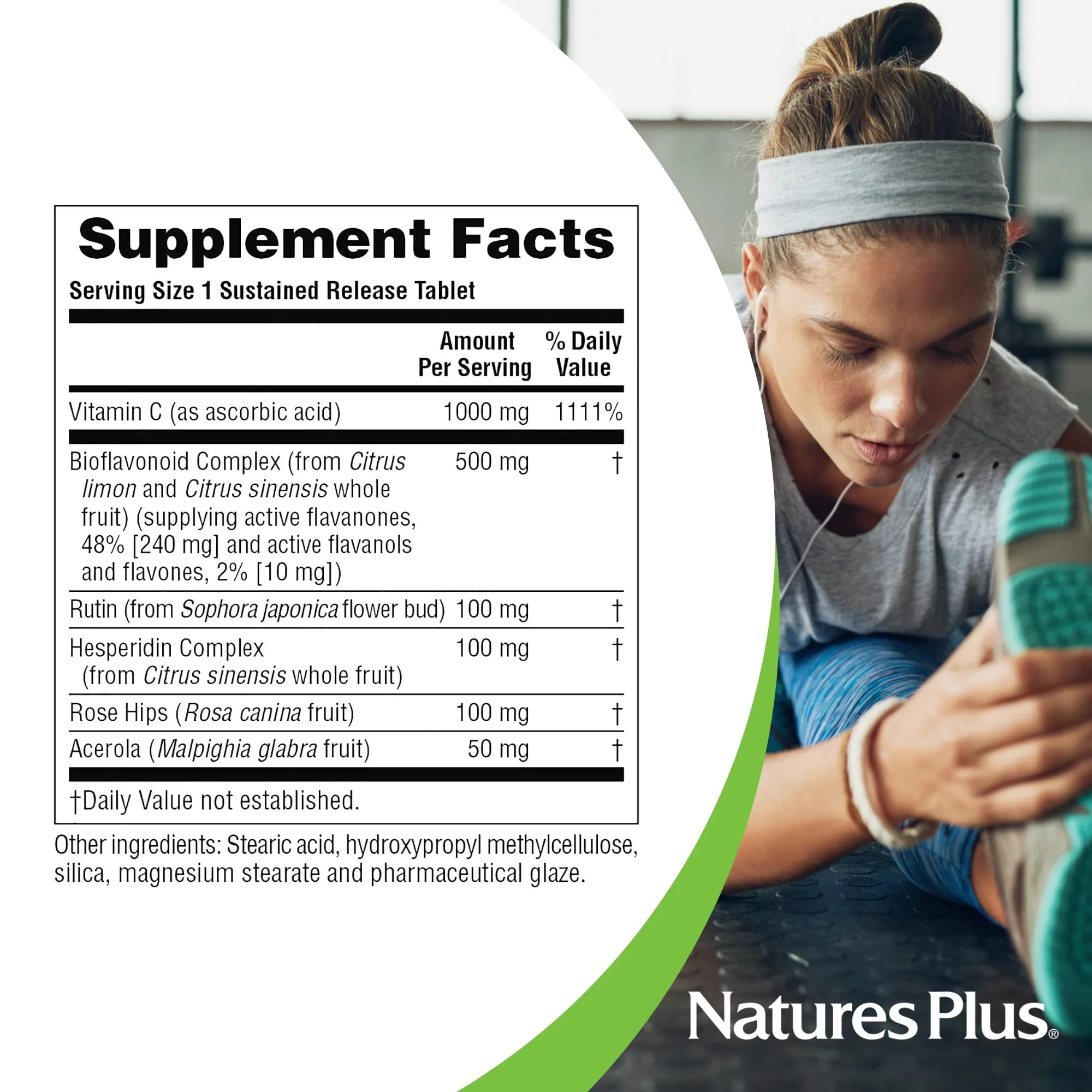 NaturesPlus Super C Complex – Sustained Release Vitamin C 1000mg + 500mg Bioflavonoids | 180 Tablets - Image 5