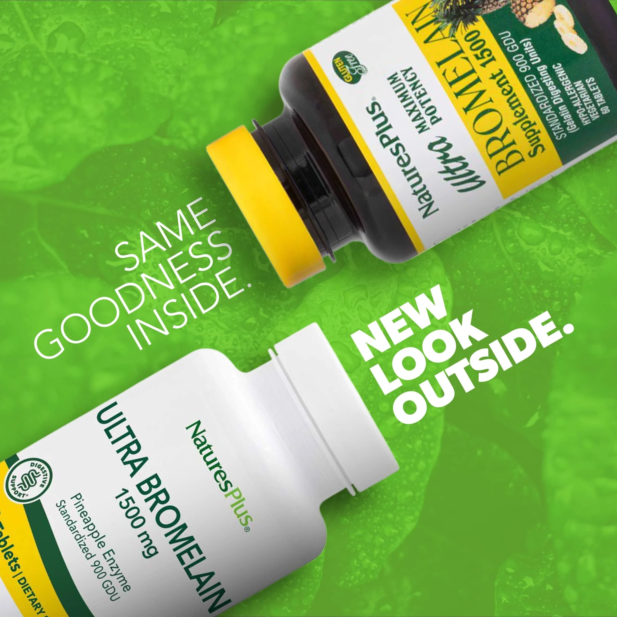 NaturesPlus Ultra Bromelain 1500 mg - 120 Servings (2x60) | Joints & Digestive Health - Image 2