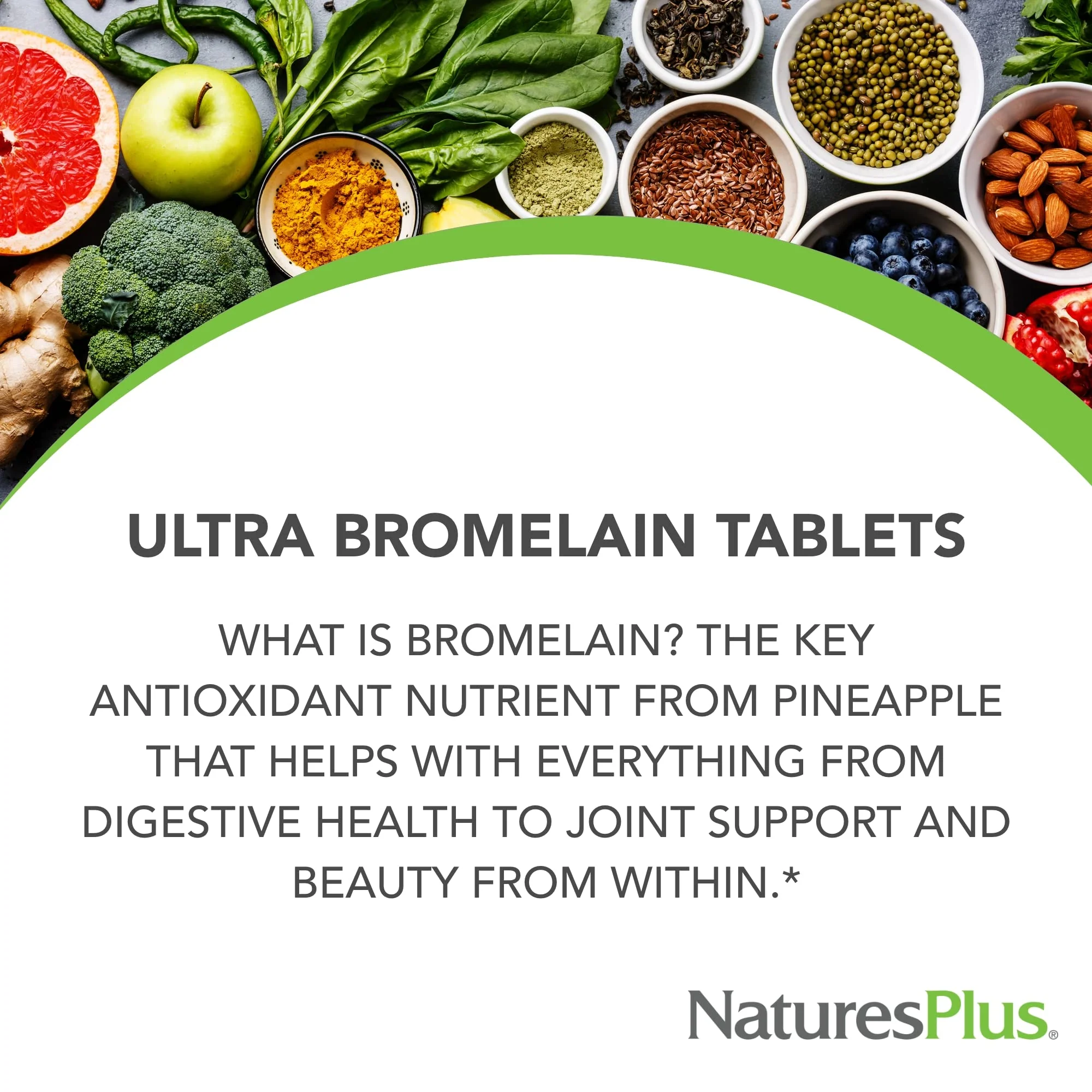 NaturesPlus Ultra Bromelain 1500 mg - 120 Servings (2x60) | Joints & Digestive Health - Image 3