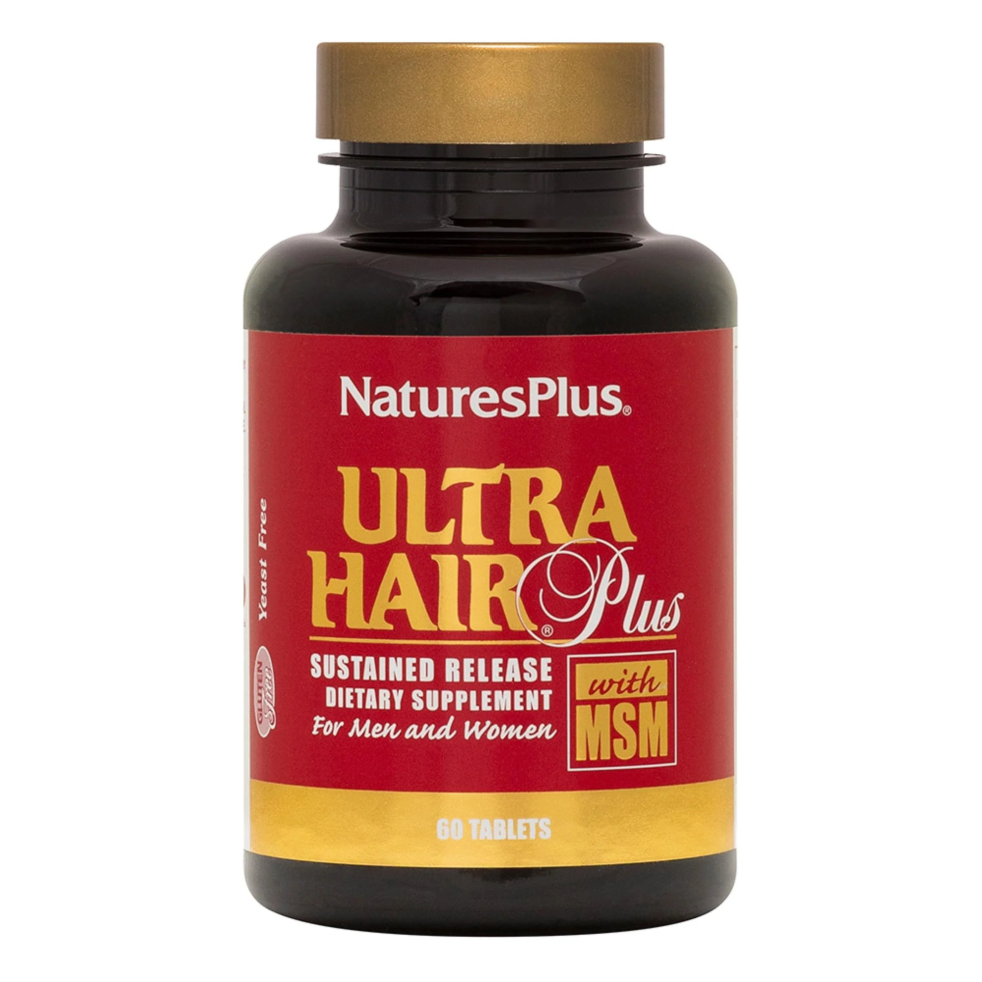 NaturesPlus Ultra Hair Plus 60 Tablets Pack of 2 | Gluten Free
