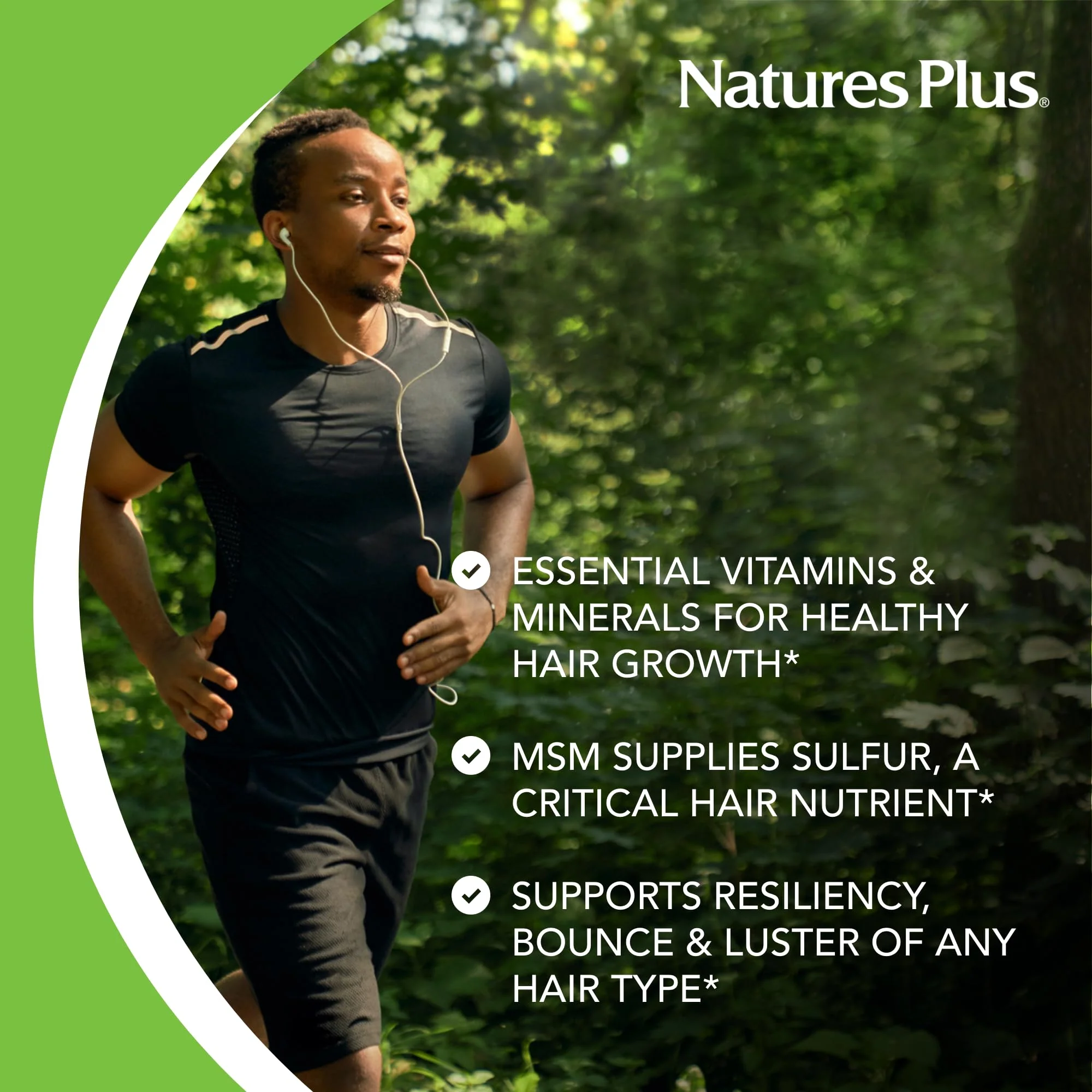 NaturesPlus Ultra Hair Plus 60 Tablets Pack of 2 | Gluten Free - Image 4