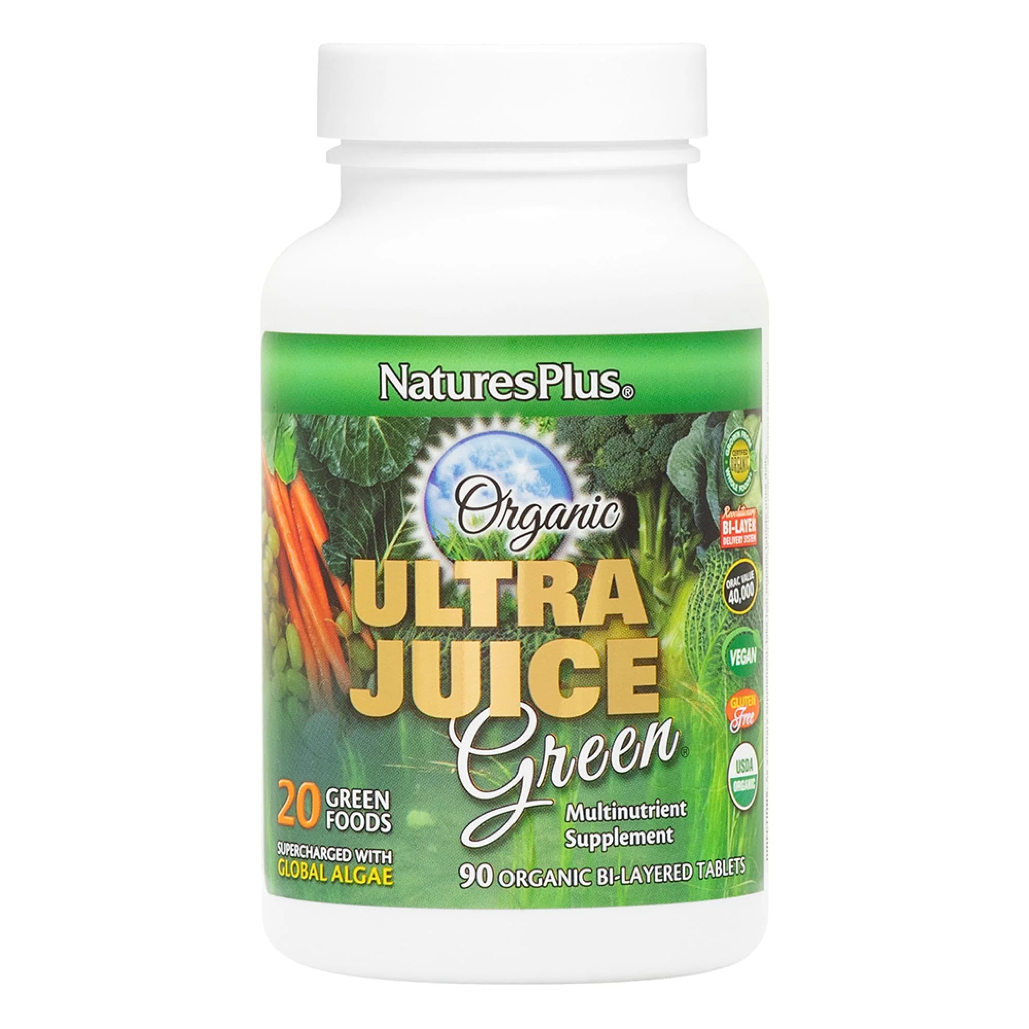 NaturesPlus Ultra Juice Green - 90 Bi-Layered Tablets Pack of 2 for Immune Health, Digestion & Energy Production | Organic, Non-GMO, Vegan, Gluten Free - Image 6