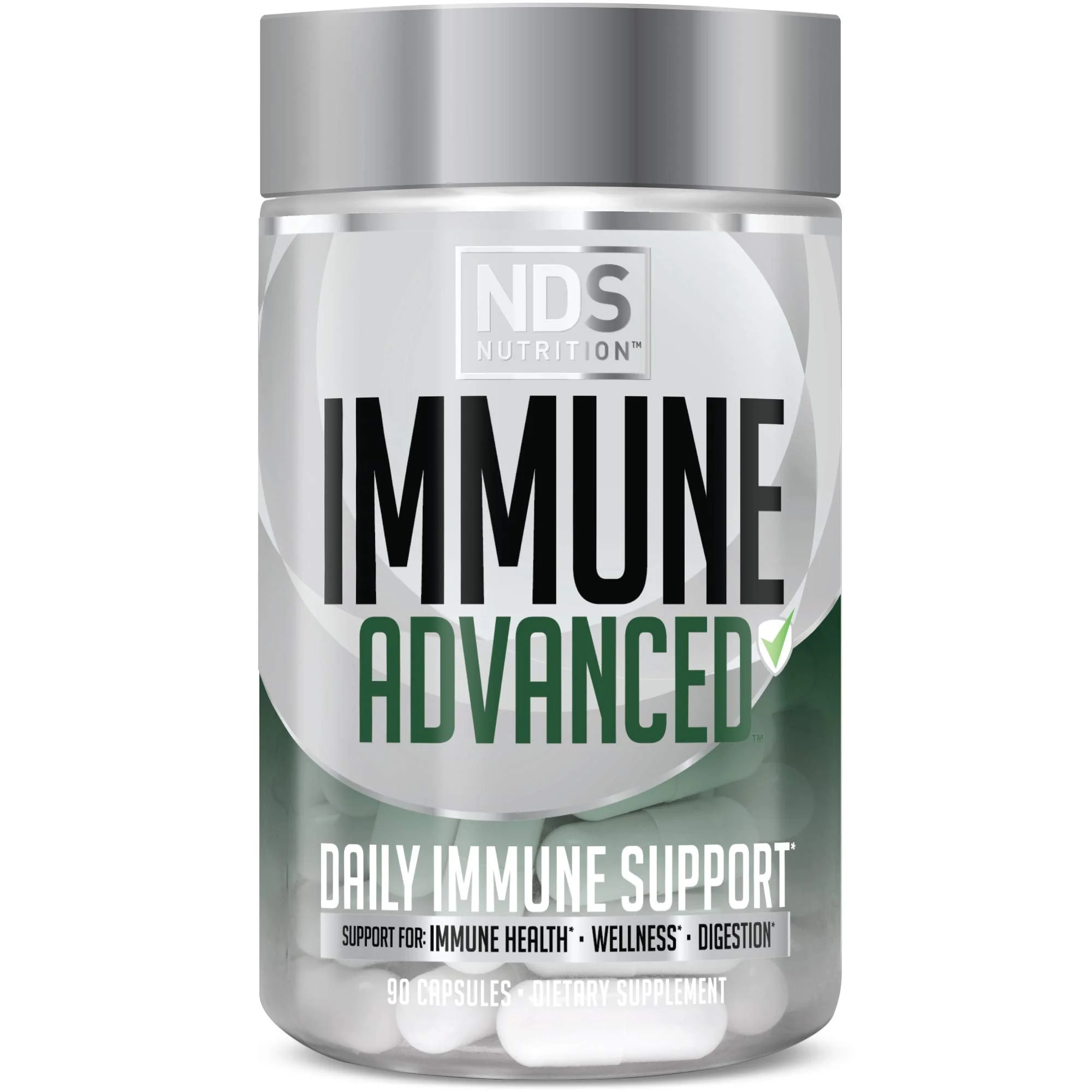 NDS Nutrition Advanced Immune Booster - Elderberry, Vitamin C, D, Zinc & Probiotic (90 capsules)