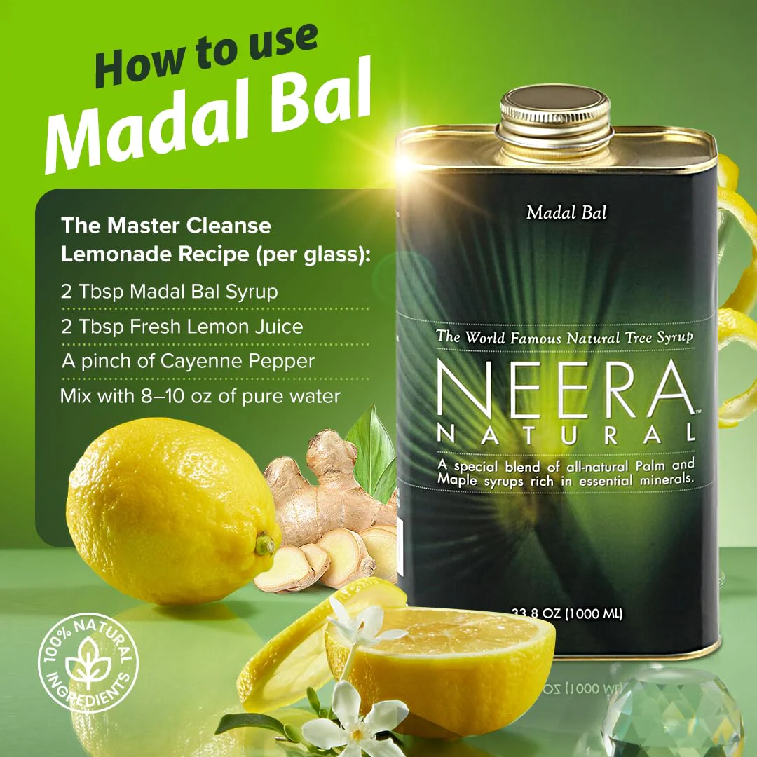 Neera Natural Madal Bal Syrup Master Cleanse – Lemonade Detox Diet, 33.8 fl oz - Image 5