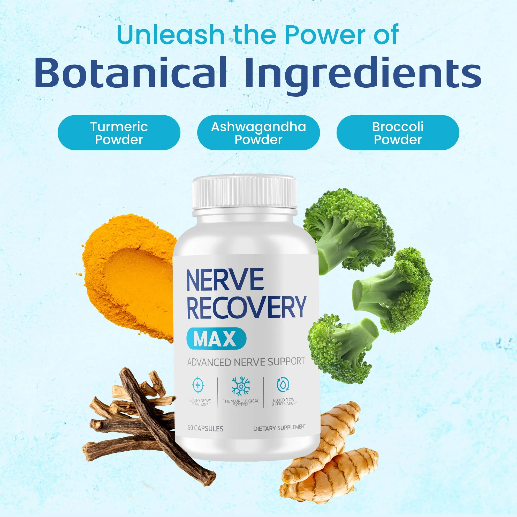 Nerve Recovery Max - Non-GMO Advanced Nerve Support Supplement with Vitamin D3 & Alpha Lipoic Acid | Made in USA, 30-Day Supply - Image 5