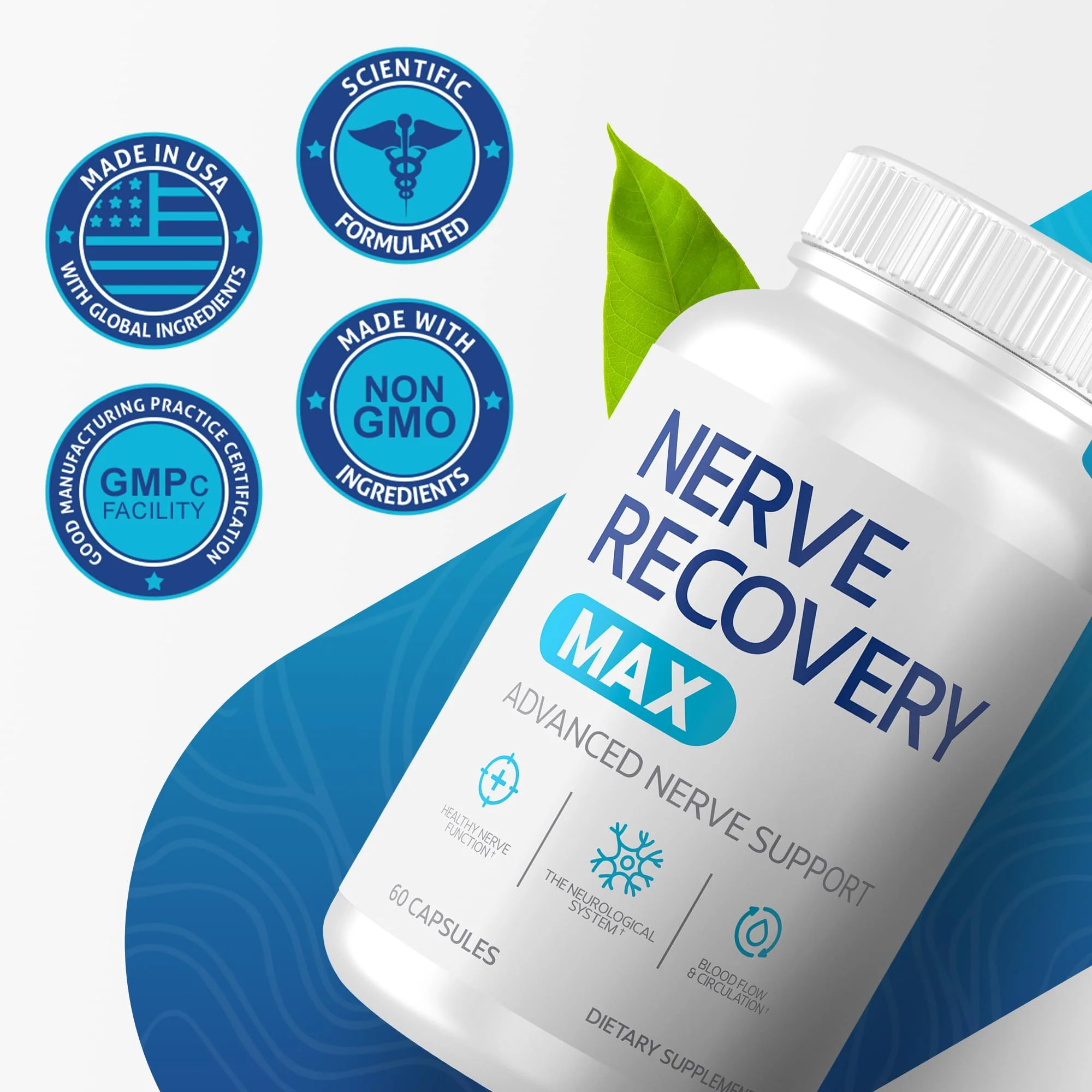 Nerve Recovery Max – Non-GMO Advanced Nerve Support with Vitamin D3 & Alpha Lipoic Acid | Made in USA | 60-Day Supply - Image 4