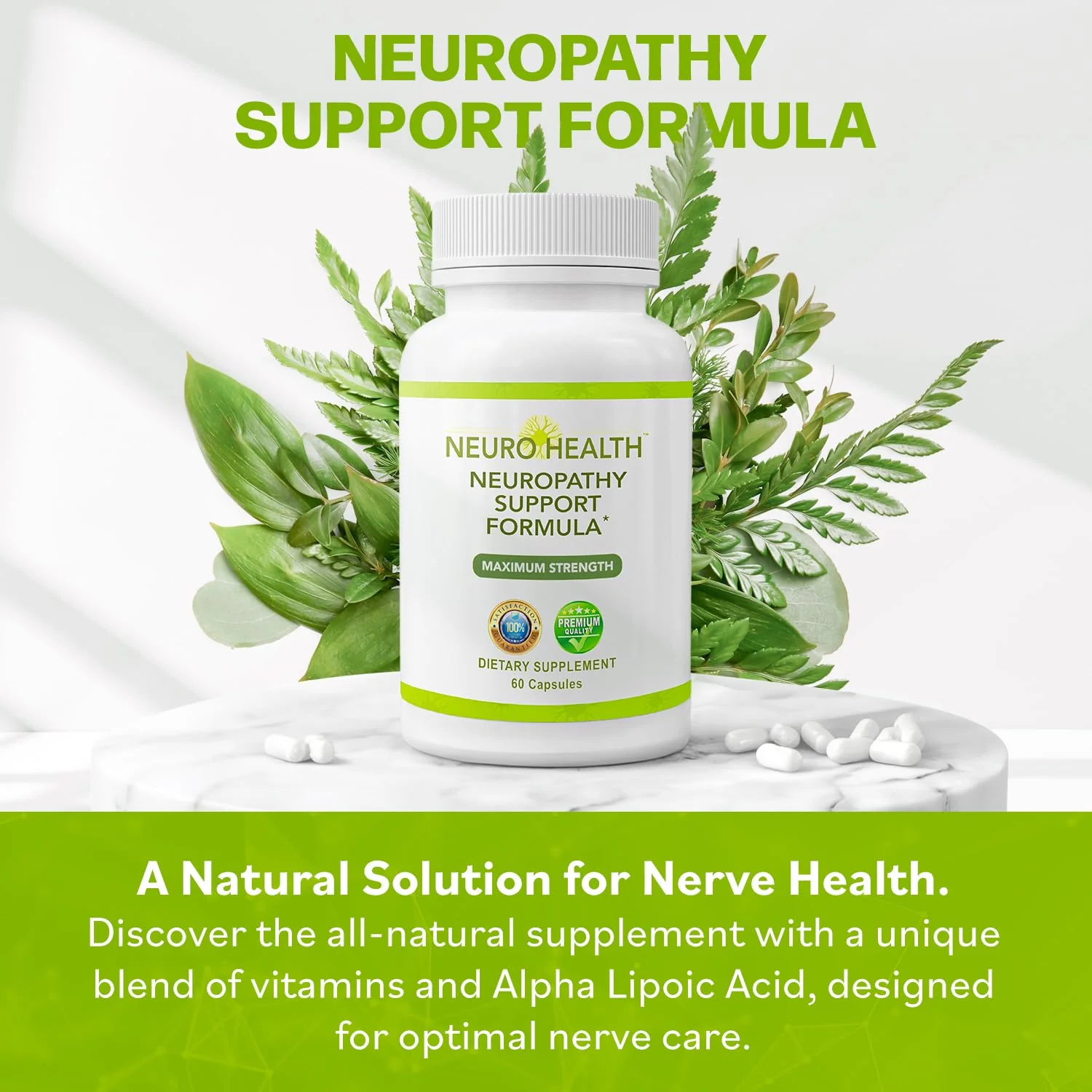 Neuro Health Nerve Support Formula for Neuropathy – Fast-Absorbing B Vitamins & Alpha Lipoic Acid, 180 Capsules - Image 8