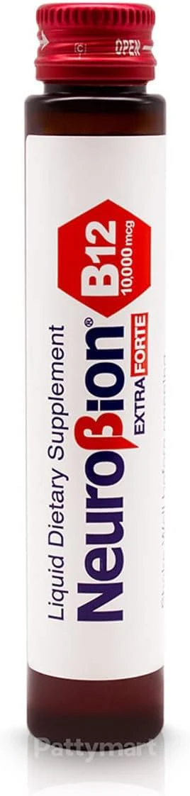Neurobion Extra Forte B12 10,000 mcg Vials – Liquid Vitamin B12 (10 Vials per Box) - Image 8