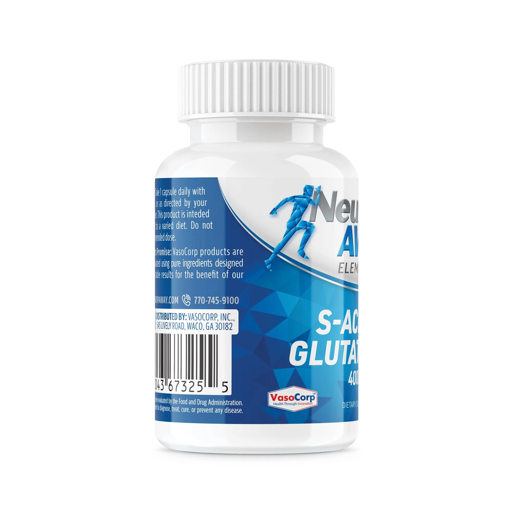 NeuropAWAY Elements S-Acetyl-Glutathione 400mg – Acid-Resistant Capsules, 60ct, CGMP, Third-Party Tested - Image 5