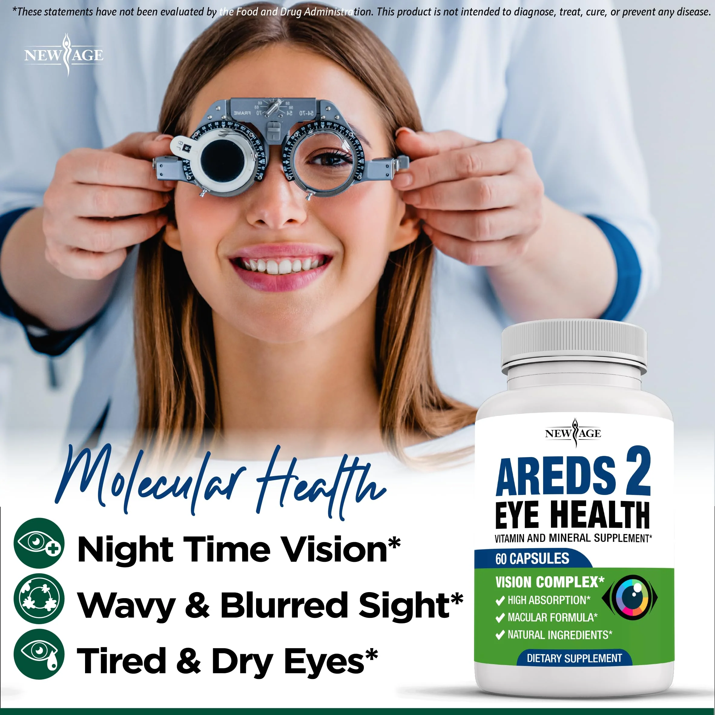 NEW AGE AREDS 2 Eye Vitamins – Lutein, Zeaxanthin, Bilberry & Astaxanthin – 180 Count - Image 10