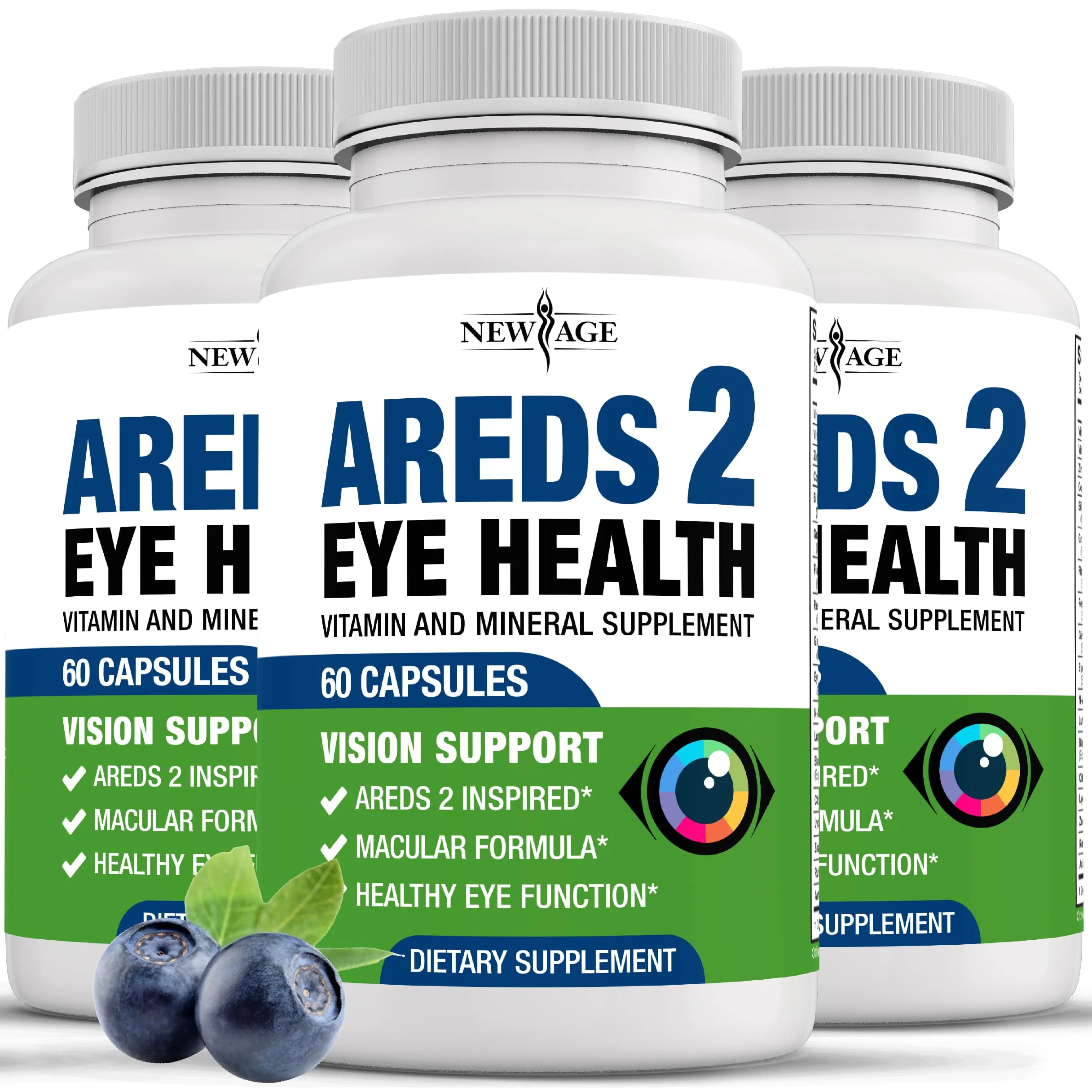 NEW AGE AREDS 2 Eye Vitamins – Lutein, Zeaxanthin, Bilberry & Astaxanthin – 180 Count - Image 9