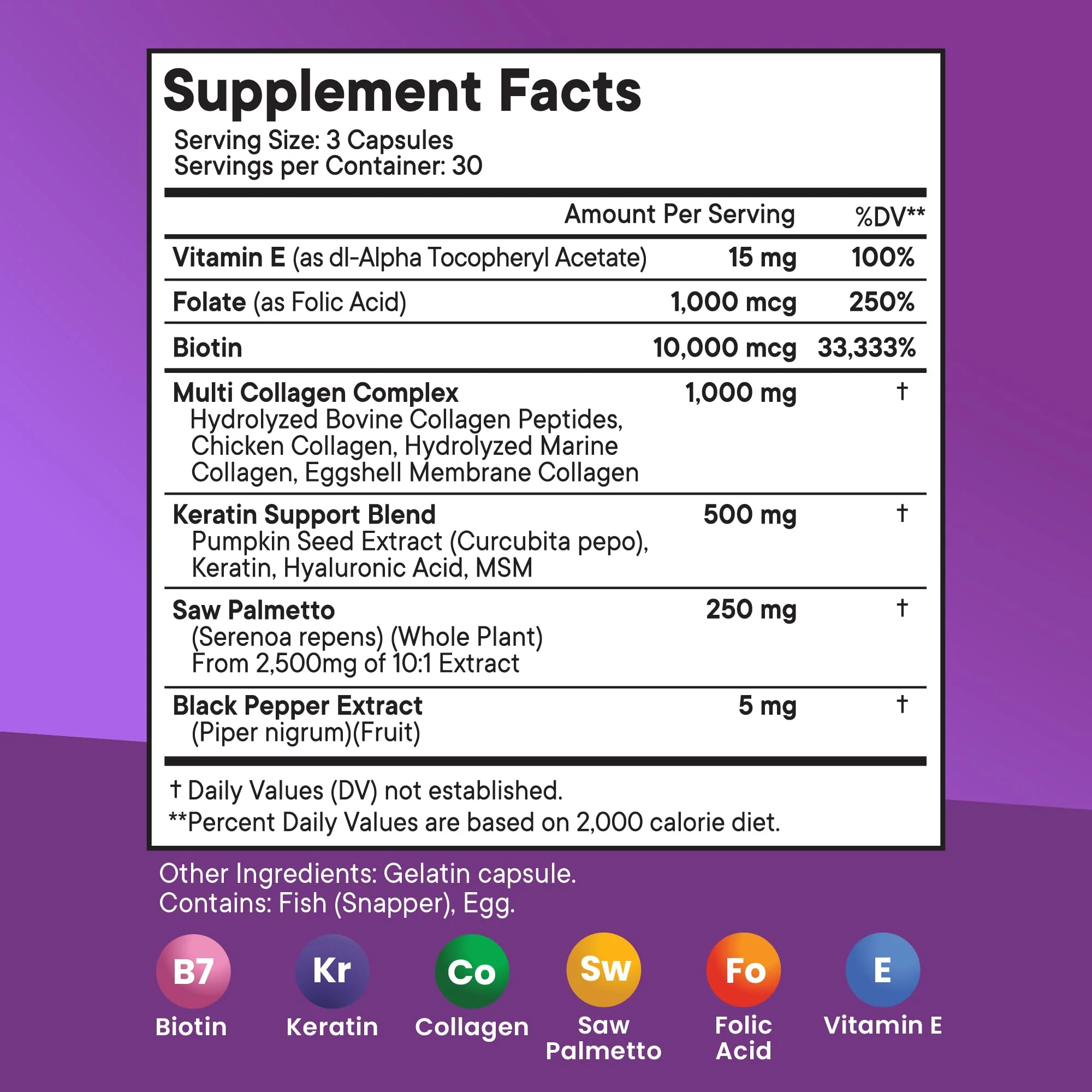NEW AGE Biotin Collagen Keratin Hyaluronic Acid with DHT Blocker – 50,000mcg Hair Growth Vitamins (180 Count) - Image 2