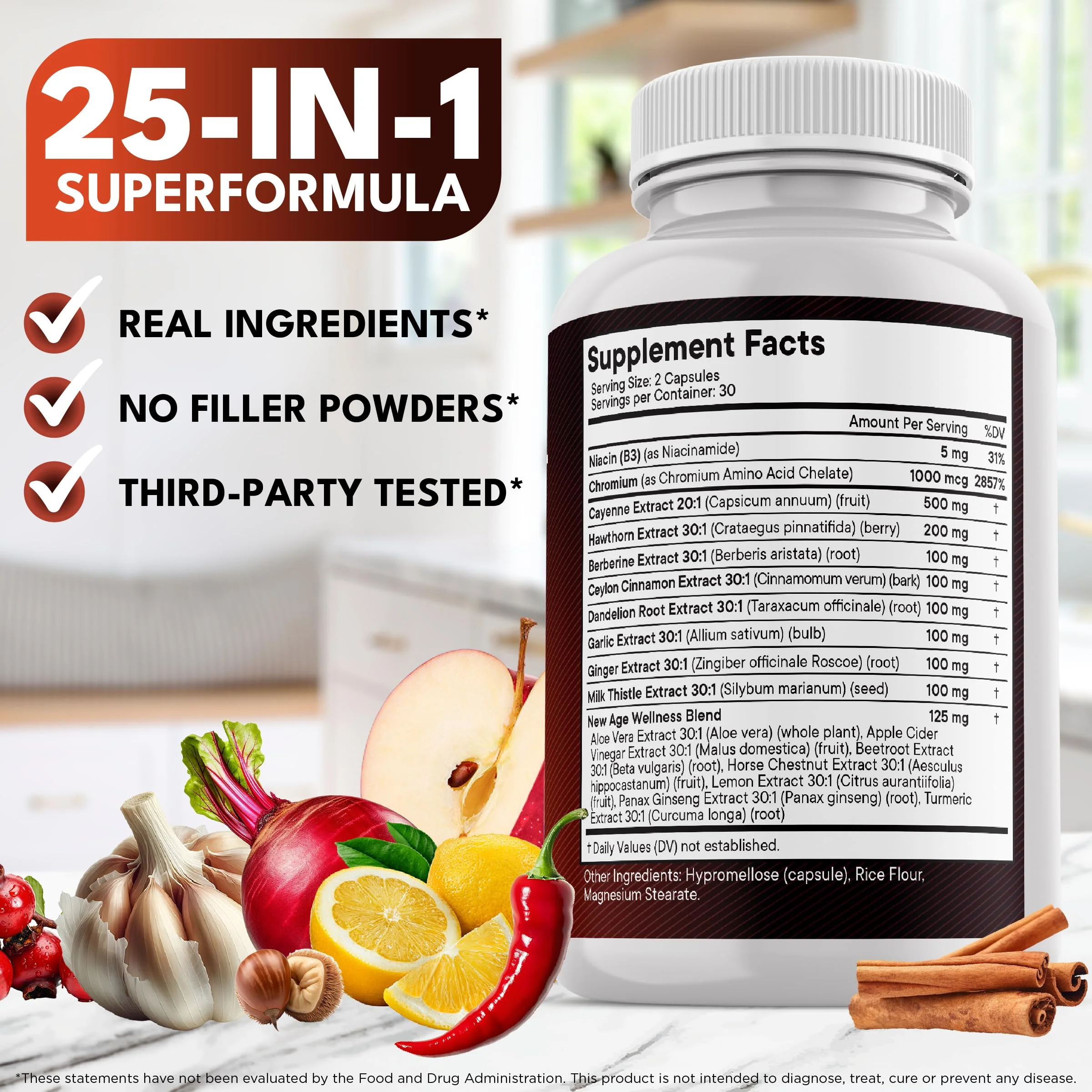 New Age Cayenne Pepper Capsules with Hawthorn Berry – 180 Count - Image 4