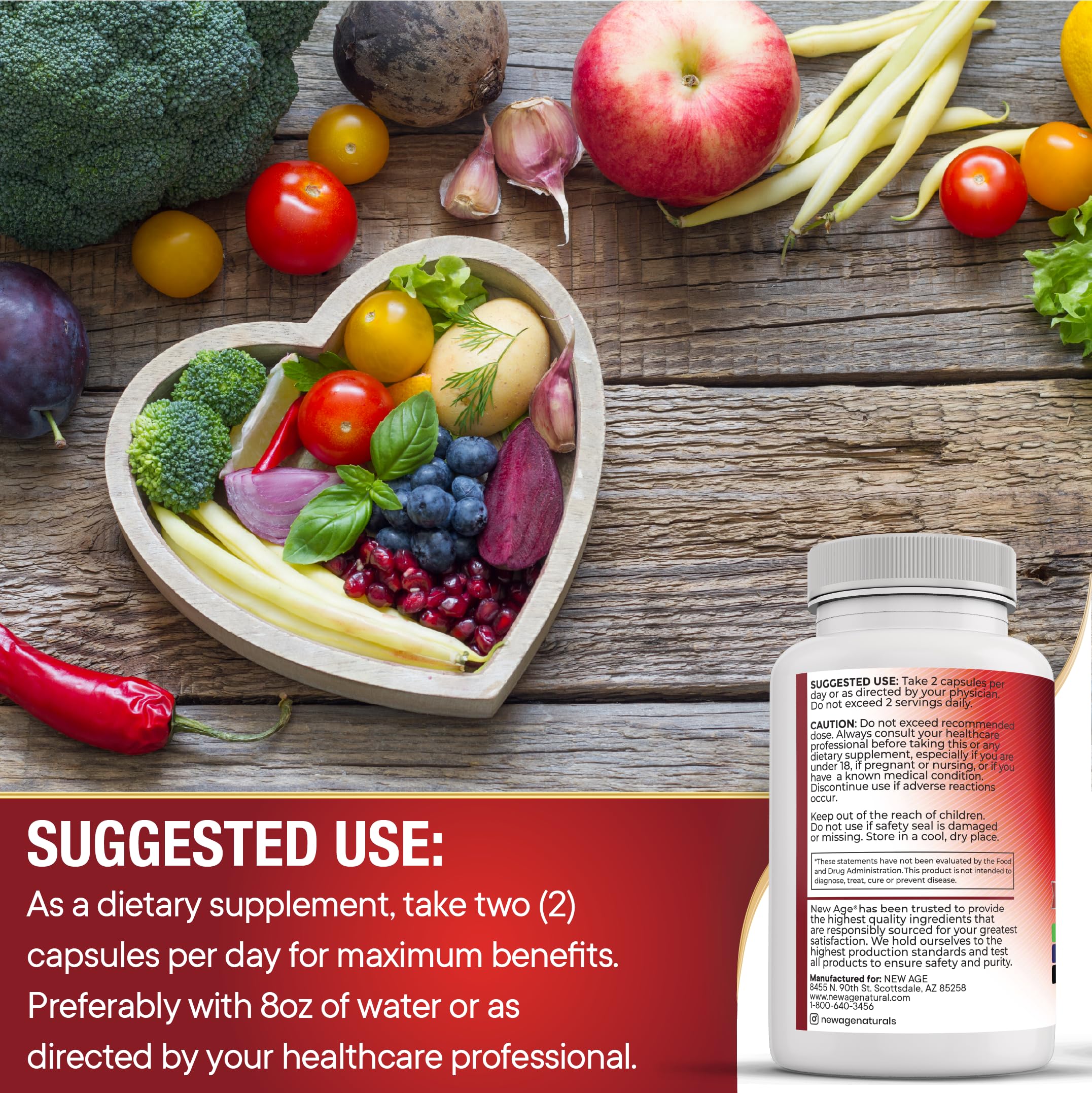 NEW AGE COQ10 200mg + Red Yeast Rice | Omega 3-6-9 Magnesium Complex | Vitamin K2 D3 | 180 Count - Image 4