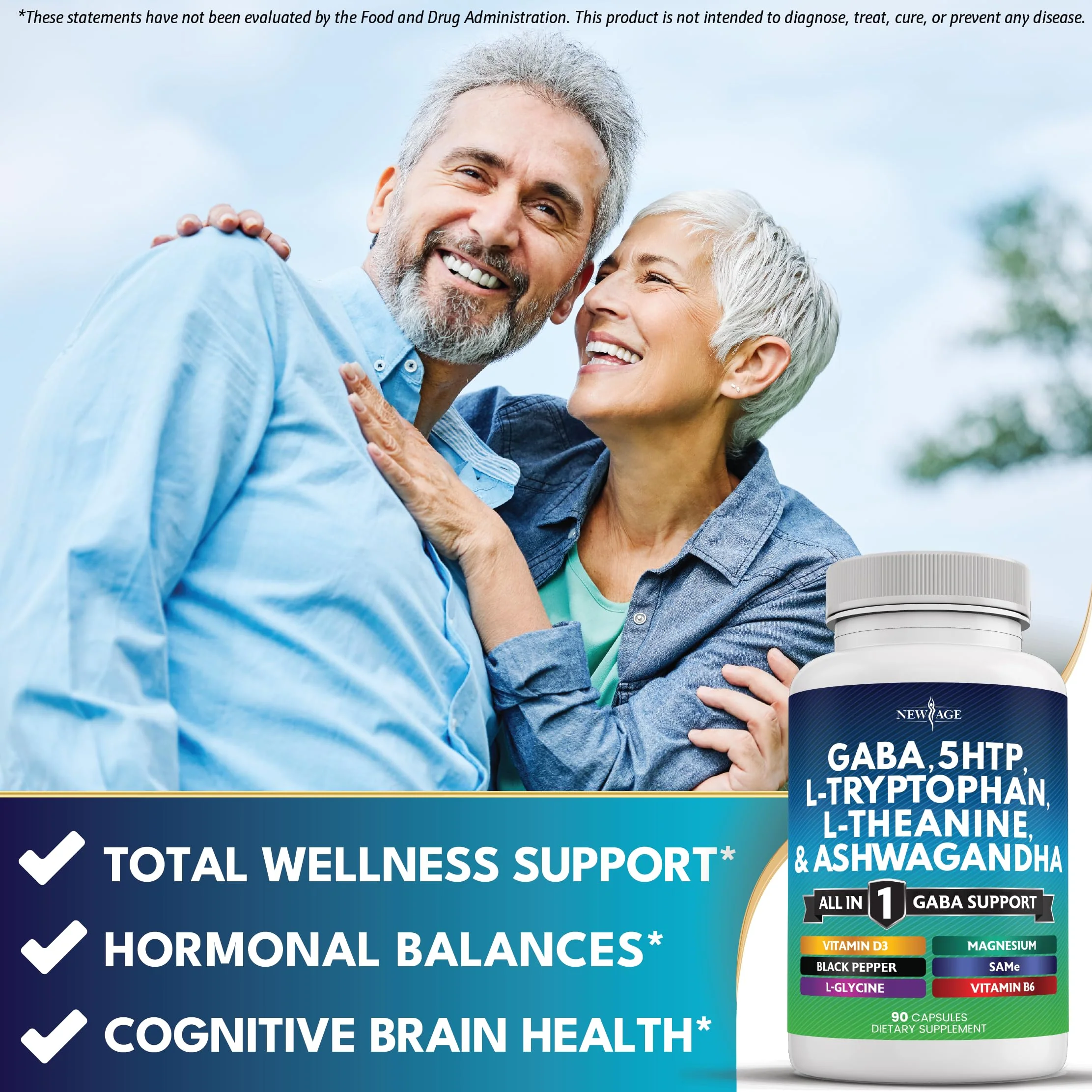 NEW AGE GABA 750mg + 5-HTP 200mg – All-in-One Mood & Calm Support (270 Count) - Image 11