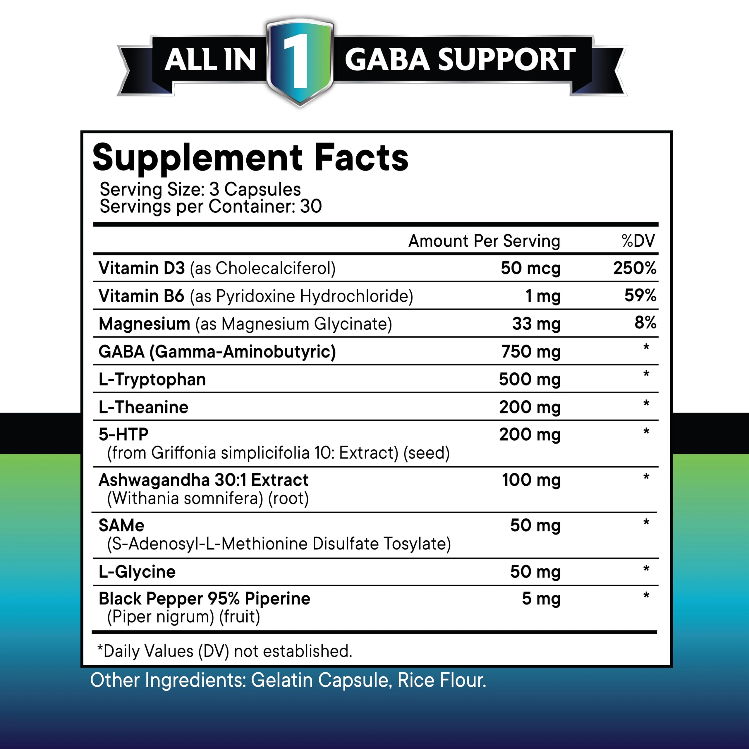NEW AGE GABA 750mg + 5-HTP 200mg – All-in-One Mood & Calm Support (270 Count) - Image 9