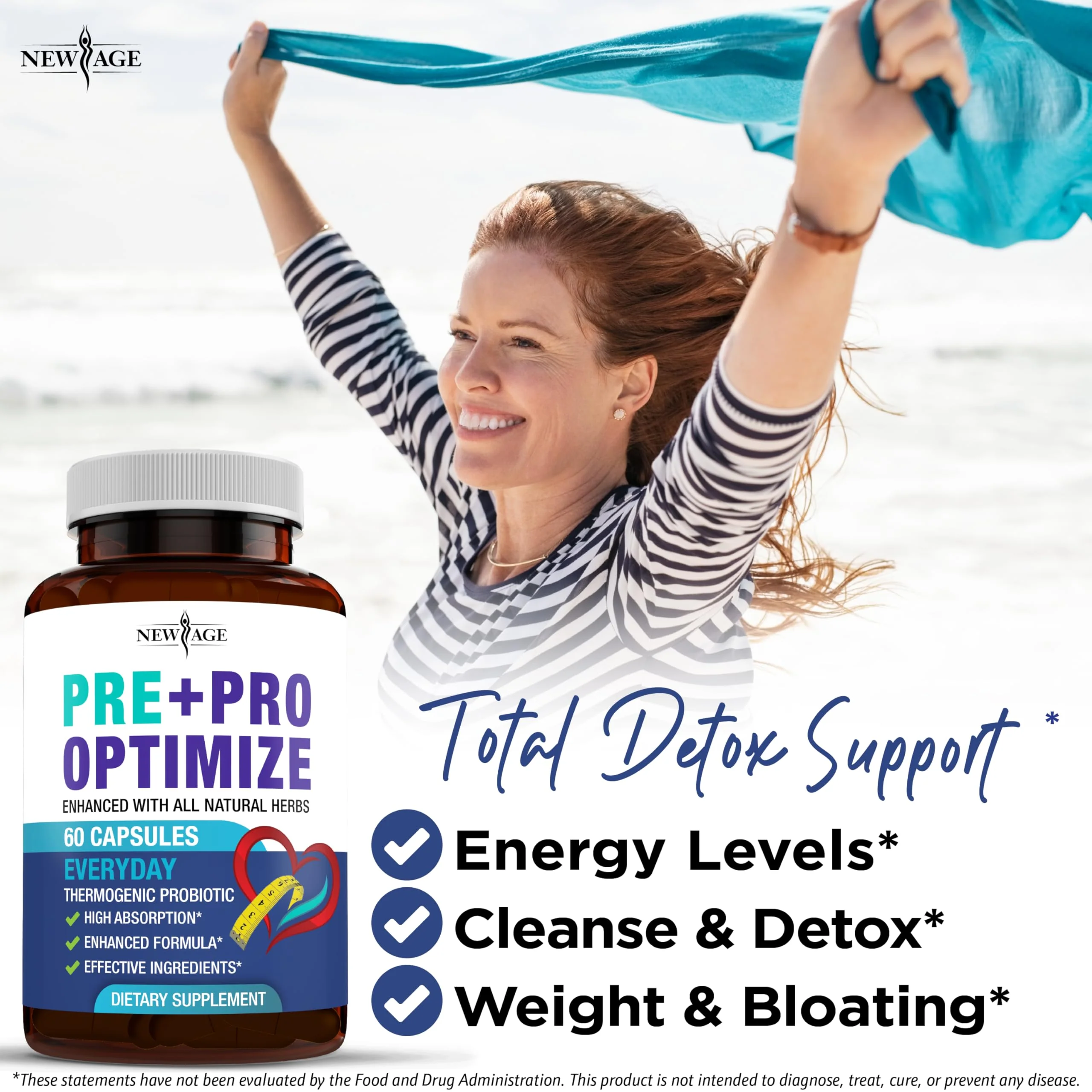 NEW AGE Pro Optimize Probiotics for Women - 70B CFU, Menopause Support, Dong Quai Pack of 3 - Image 10