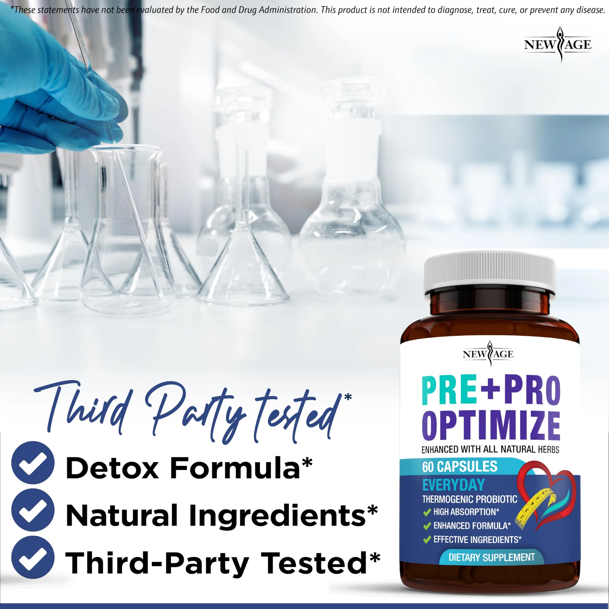NEW AGE Pro Optimize Probiotics for Women - 70B CFU, Menopause Support, Dong Quai Pack of 3 - Image 6