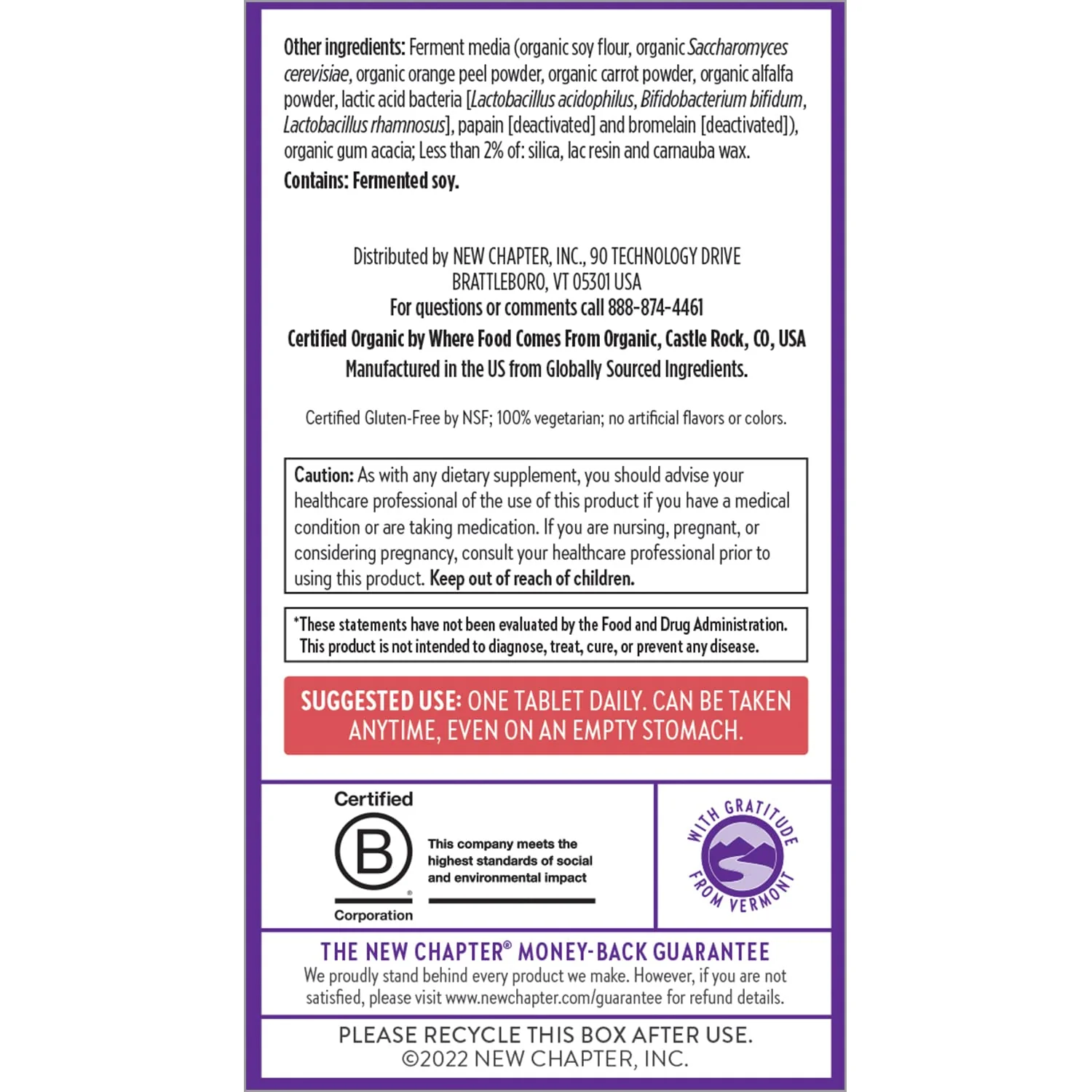 New Chapter Every Women's One Daily 55-plus 90ct – Fermented Multivitamin for 50+ Vitality - Image 15