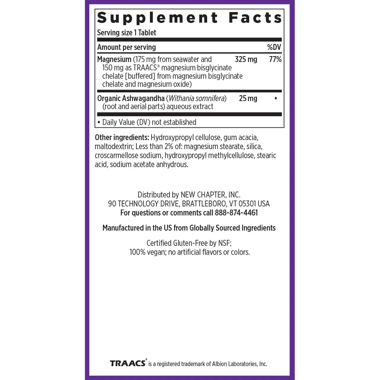 New Chapter Magnesium + Ashwagandha 325 mg Glycinate – 90 ct, 2.5x Absorption | Non-GMO - Image 14