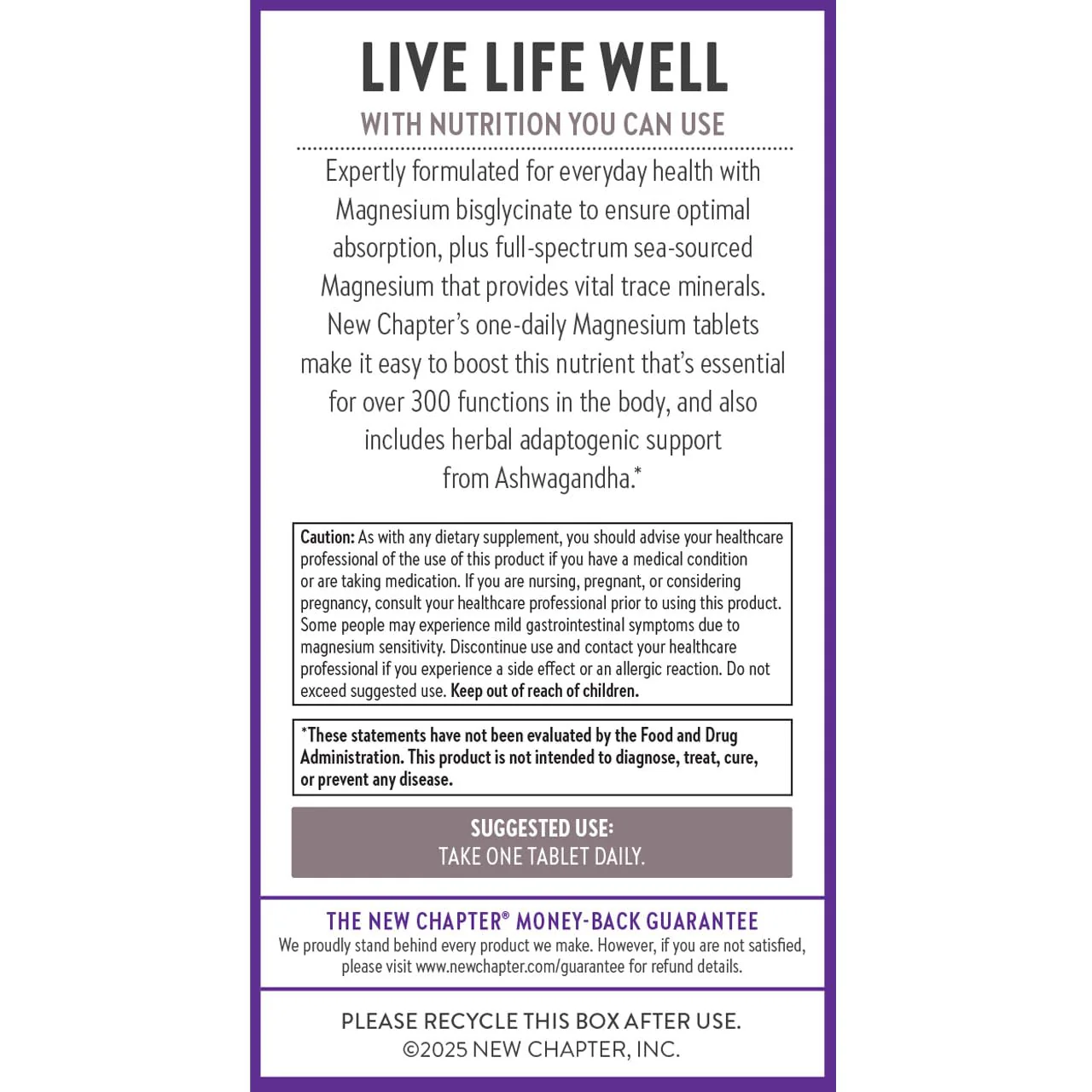 New Chapter Magnesium + Ashwagandha 325 mg Glycinate – 90 ct, 2.5x Absorption | Non-GMO - Image 7