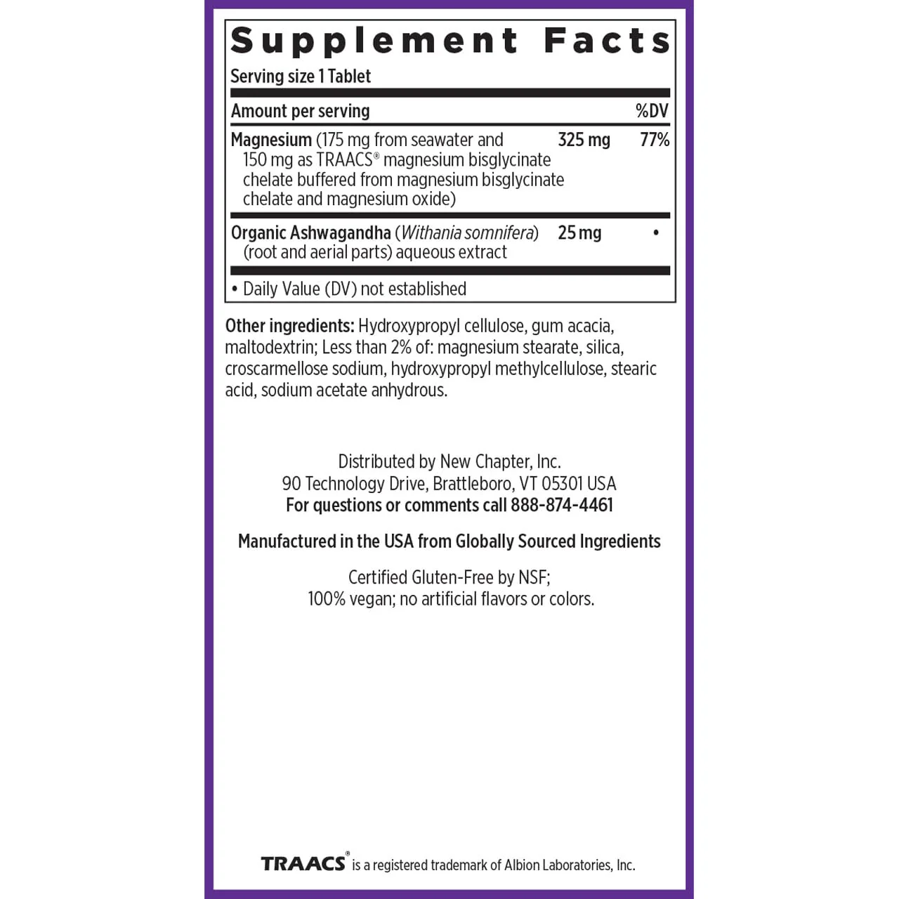 New Chapter Magnesium + Ashwagandha Supplement - 325 mg, 60 ct, 2-Month Supply | 2.5x Absorption - Image 14