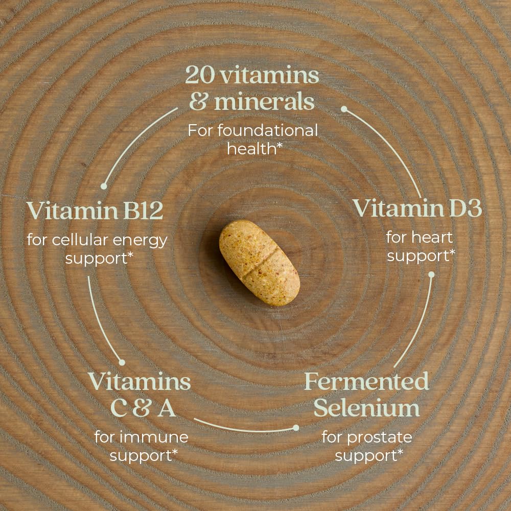 New Chapter Men’s Multivitamin 40+ | One Daily Fermented Multivitamin for Energy, Immunity & Heart Health | Gluten-Free & Non-GMO | 72 Tablets - Image 3