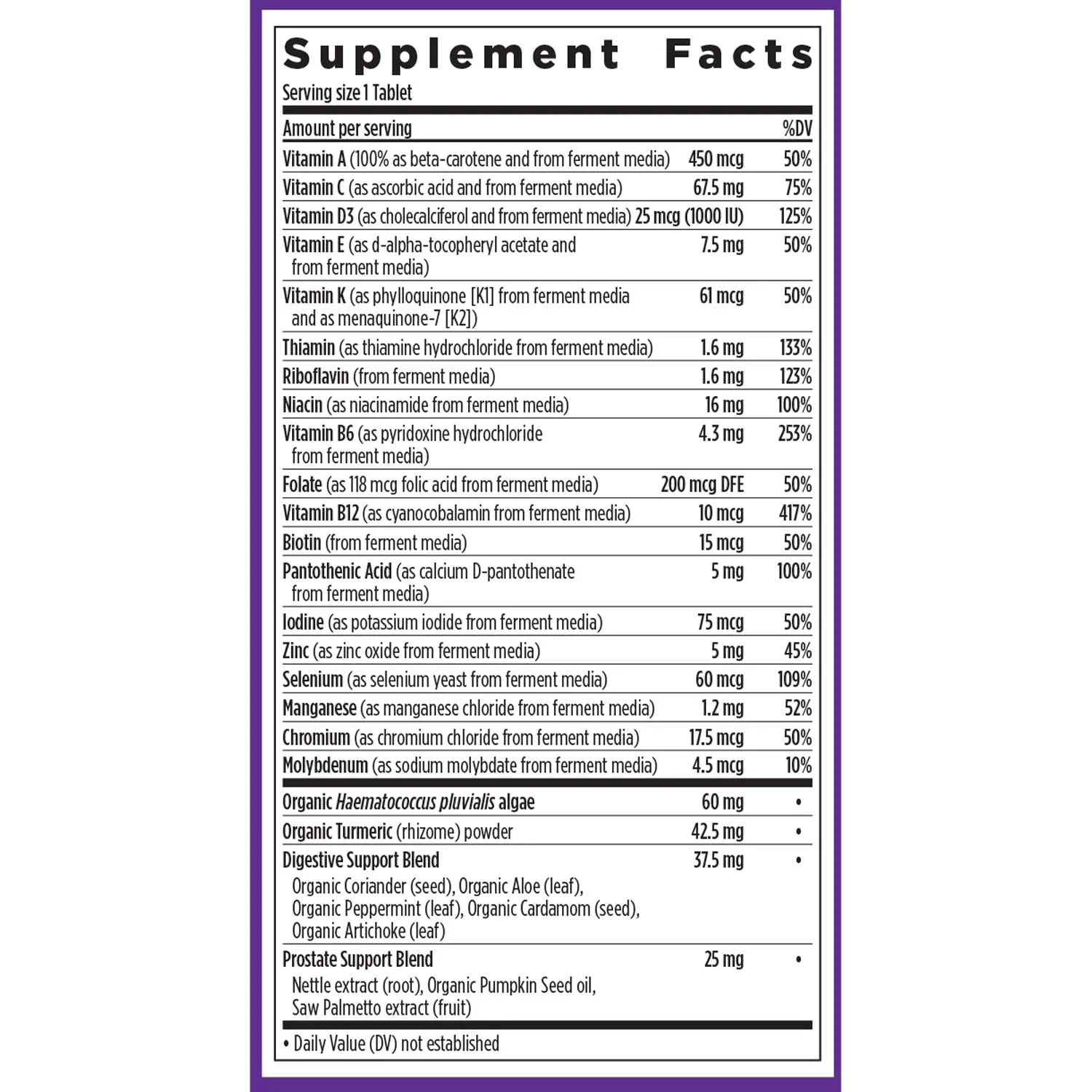 New Chapter Men's Multivitamin 55+ — One Daily, Fermented, Non-GMO, Immune & Brain Health, 96 Tablets - Image 14