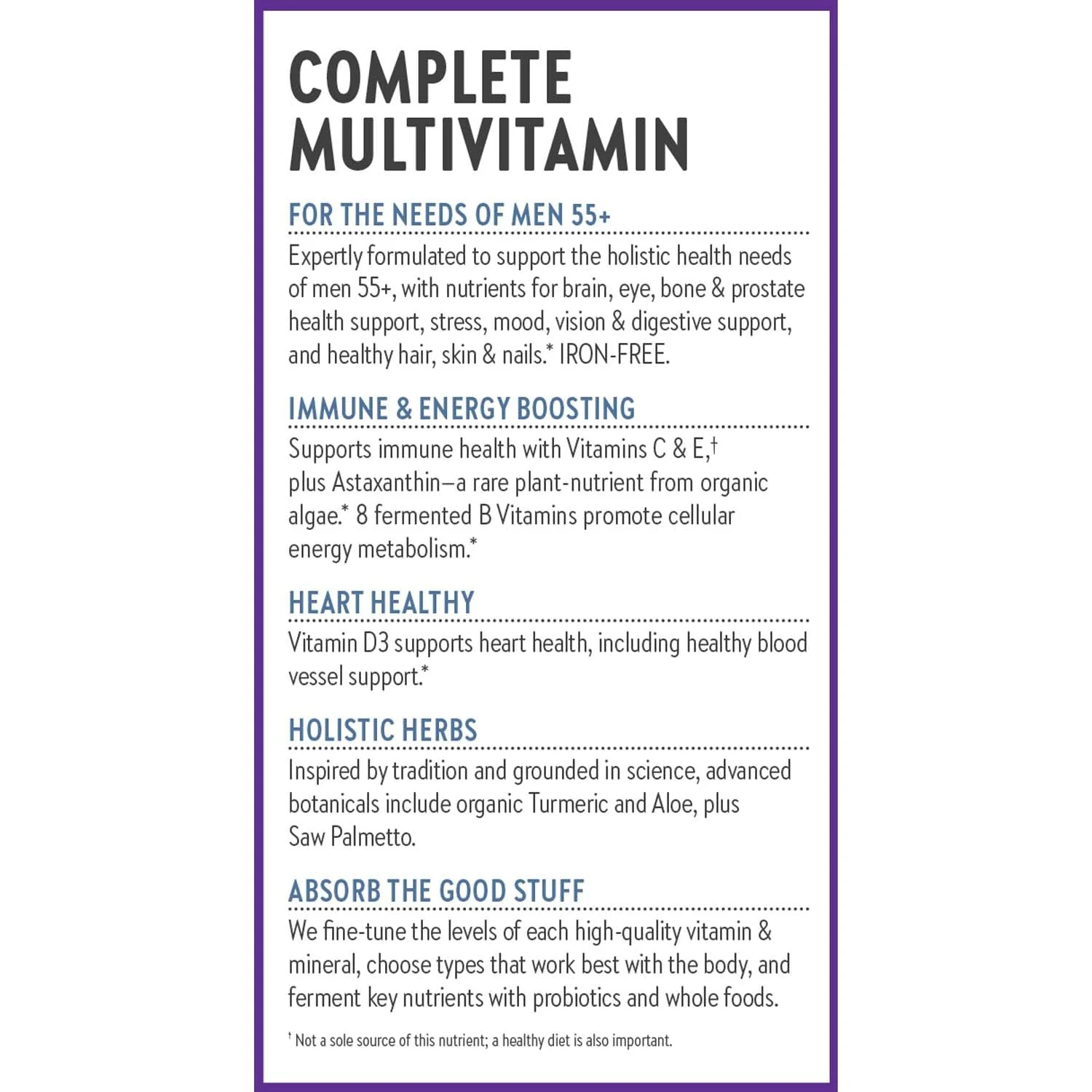 New Chapter Men's One Daily 55+ Multivitamin – Fermented, Non-GMO, 72 Tablets - Image 16