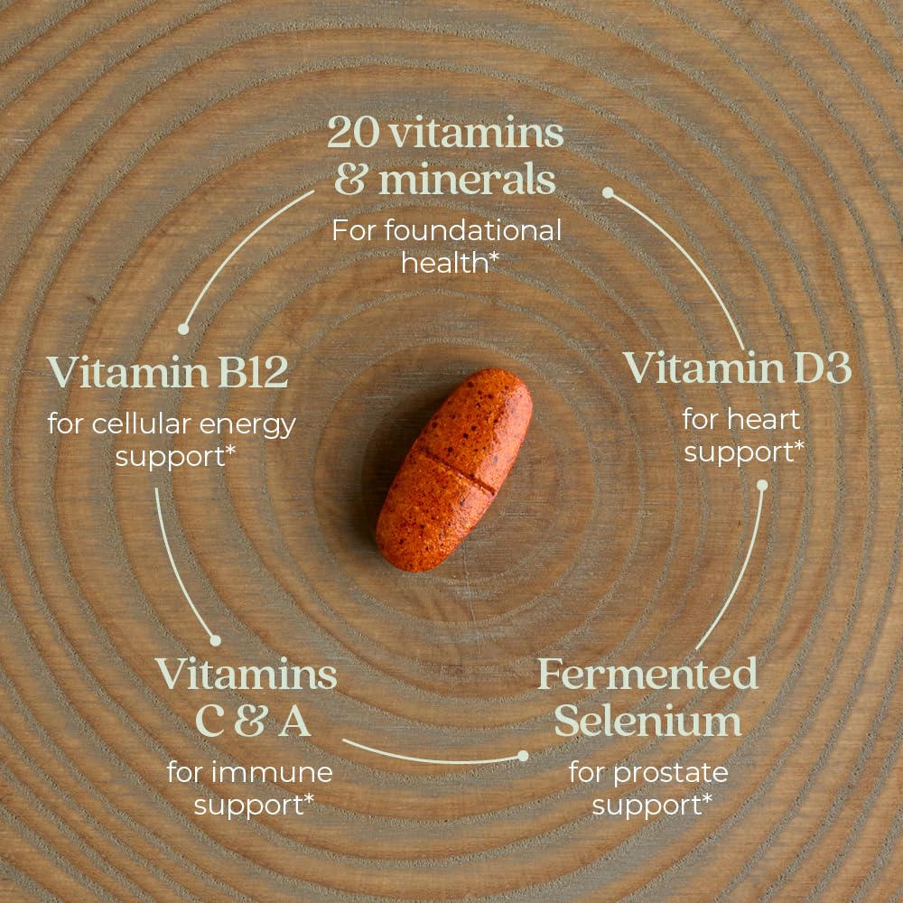 New Chapter Men's One Daily 55+ Multivitamin – Fermented, Non-GMO, 72 Tablets - Image 3