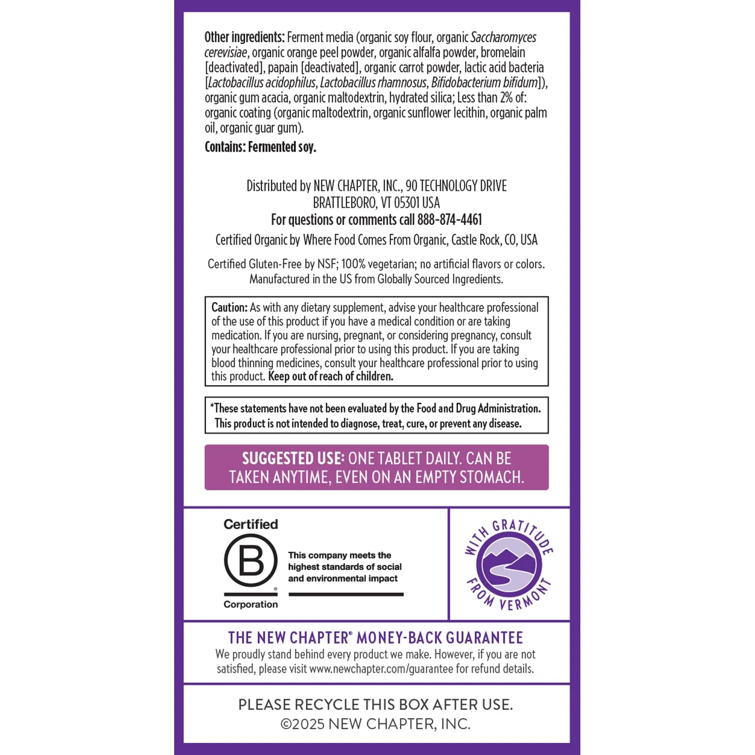 New Chapter Women’s Multivitamin 40+ | One Daily, Gentle on Empty Stomach, Non-GMO, Gluten-Free | 96 Tablets - Image 15