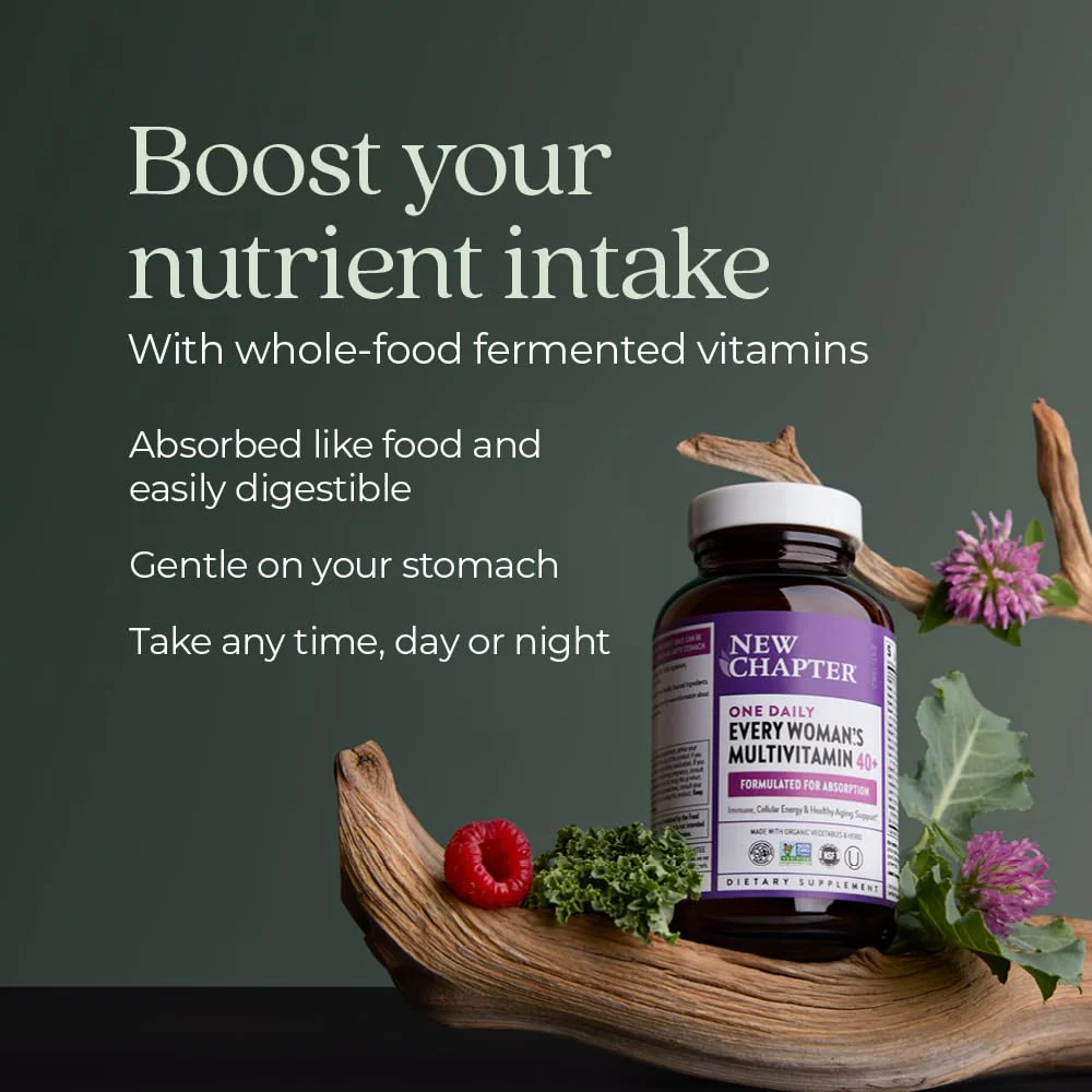 New Chapter Women’s Multivitamin 40+ | One Daily, Gentle on Empty Stomach, Non-GMO, Gluten-Free | 96 Tablets - Image 4