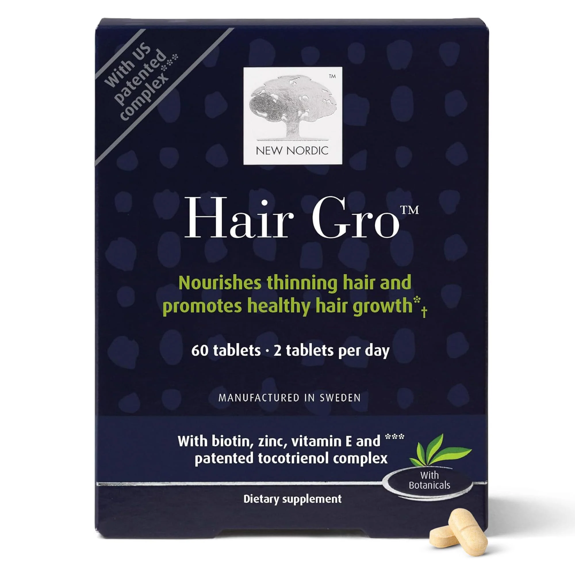 NEW NORDIC Hair GRO: Hair Growth Supplement with Biotin & Palm Tocotrienols, 60 Count - Image 9