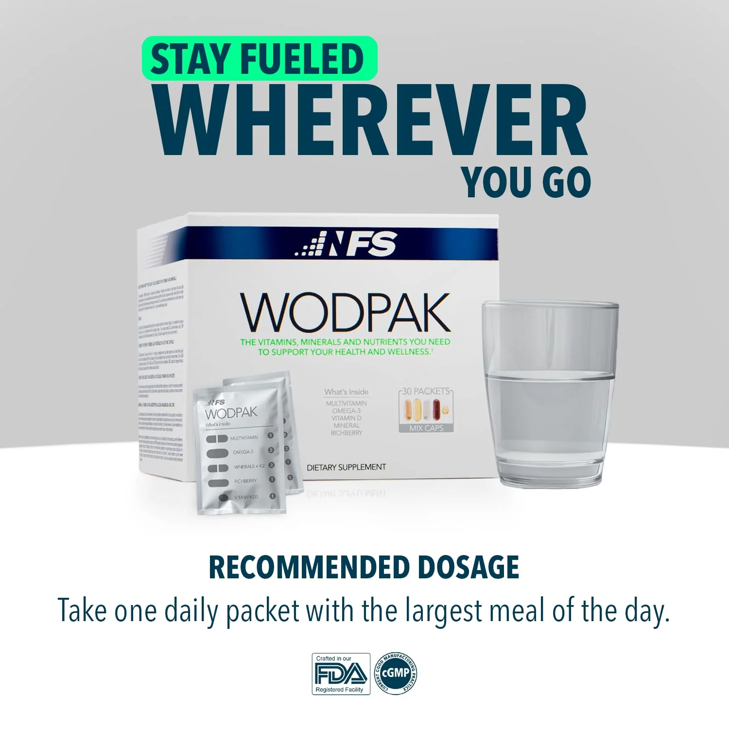 NF Sports WodPak Daily Multivitamin Pack – Berry Flavor, D3, Zinc & Omega-3 | 30 Servings - Image 5