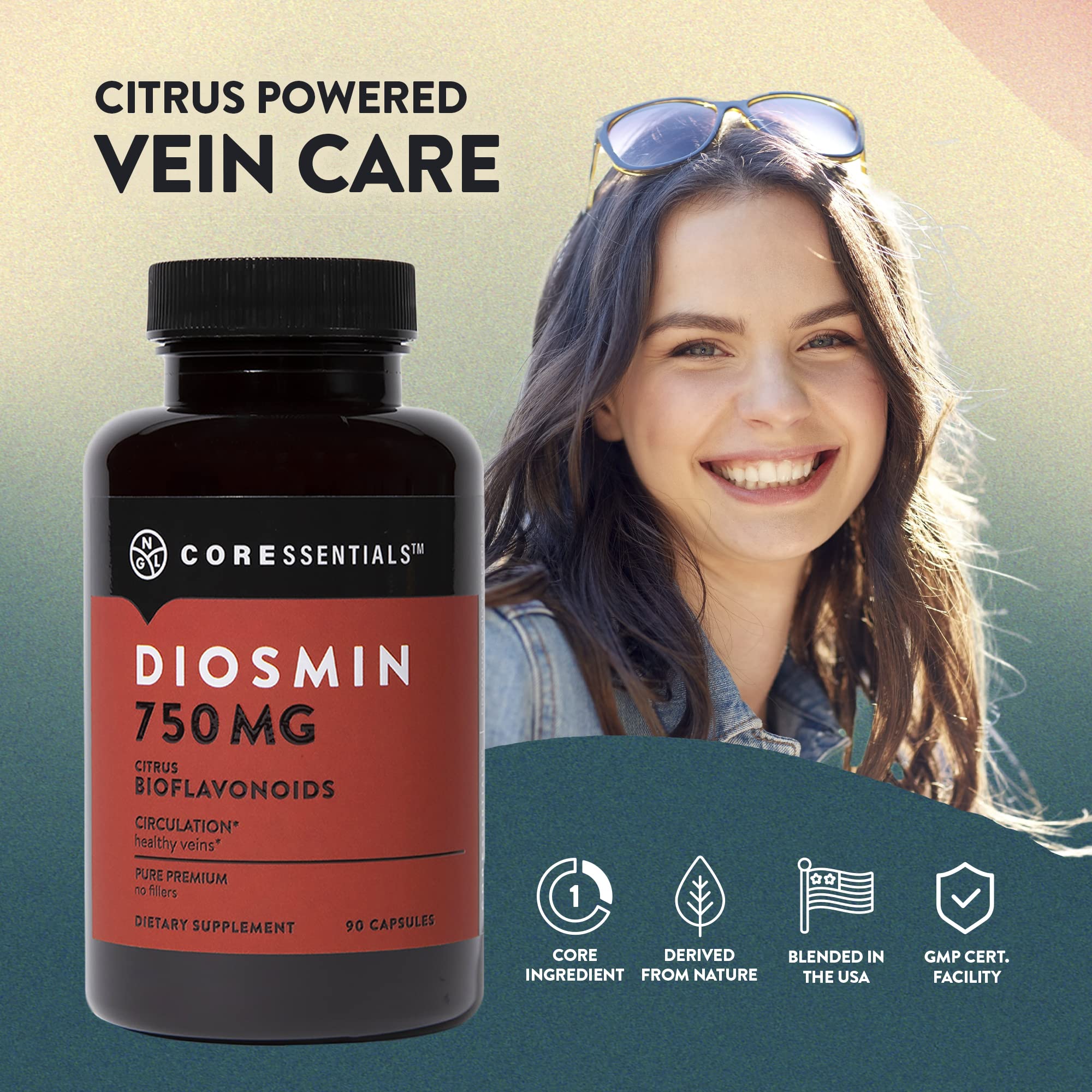 NGL Pure Diosmin 750 mg – Citrus Bioflavonoids for Blood Circulation & Leg Vein Health | 90 Capsules - Image 4