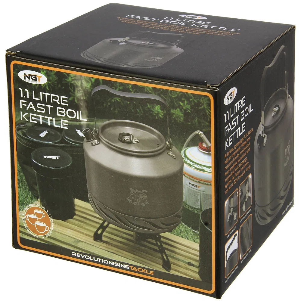 NGT Aluminium Outdoor Fast Burn Kettle - 1.1 litre Gun Metal - Image 6
