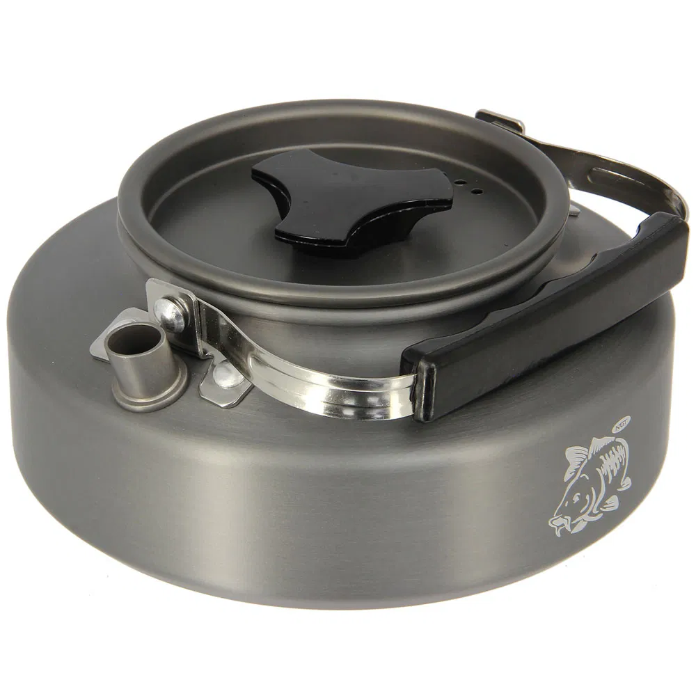 NGT Aluminium Outdoor Kettle Set - 0.80 Litre Gun Metal Kettle with Teaspoon and 600D Case - Image 5