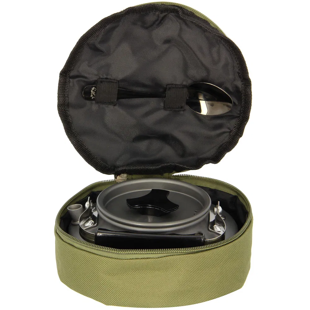 NGT Aluminium Outdoor Kettle Set - 0.80 Litre Gun Metal Kettle with Teaspoon and 600D Case - Image 6