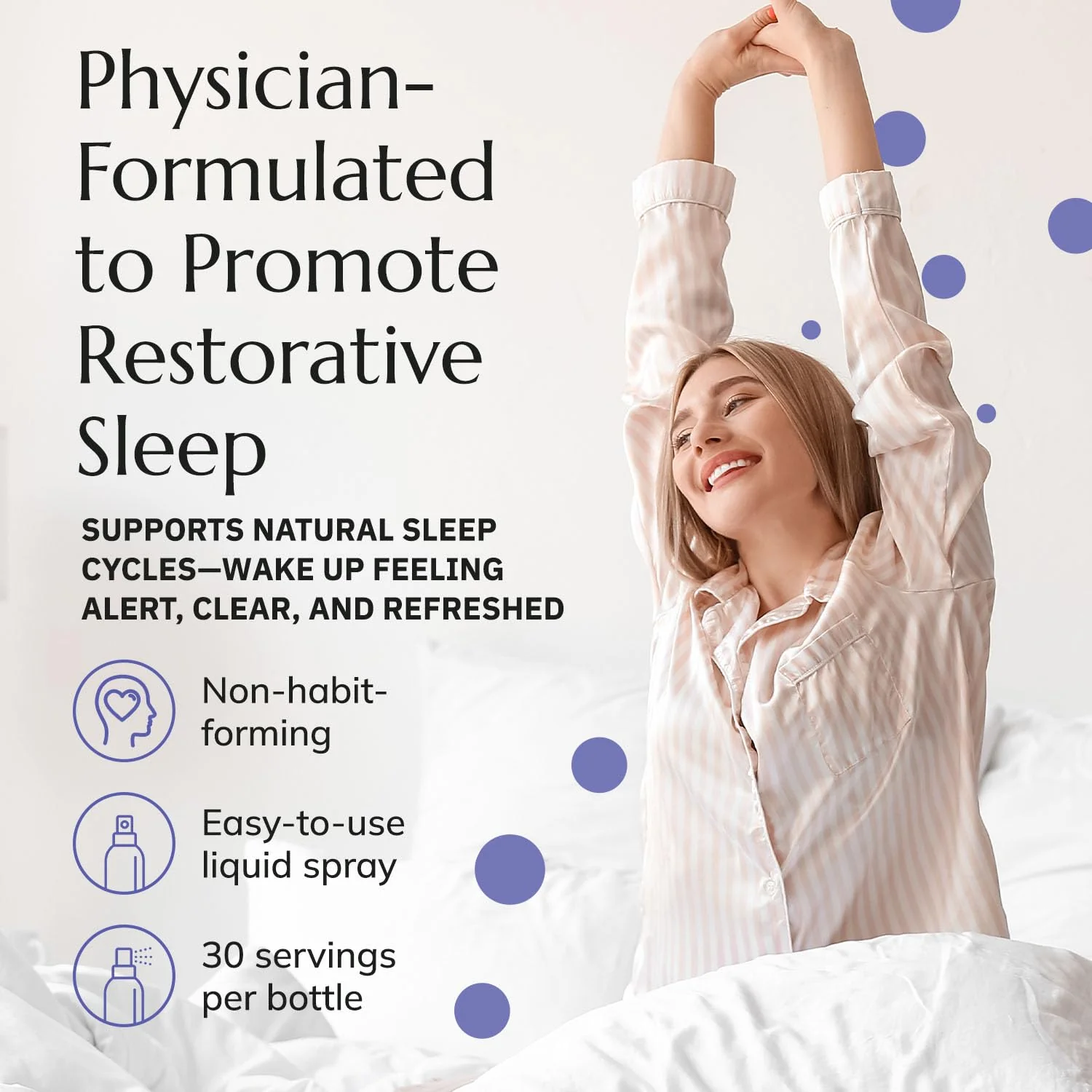 Night Night Liposomal Sleep Spray – Melatonin & GABA, Non-Habit-Forming, Vegan - Image 3