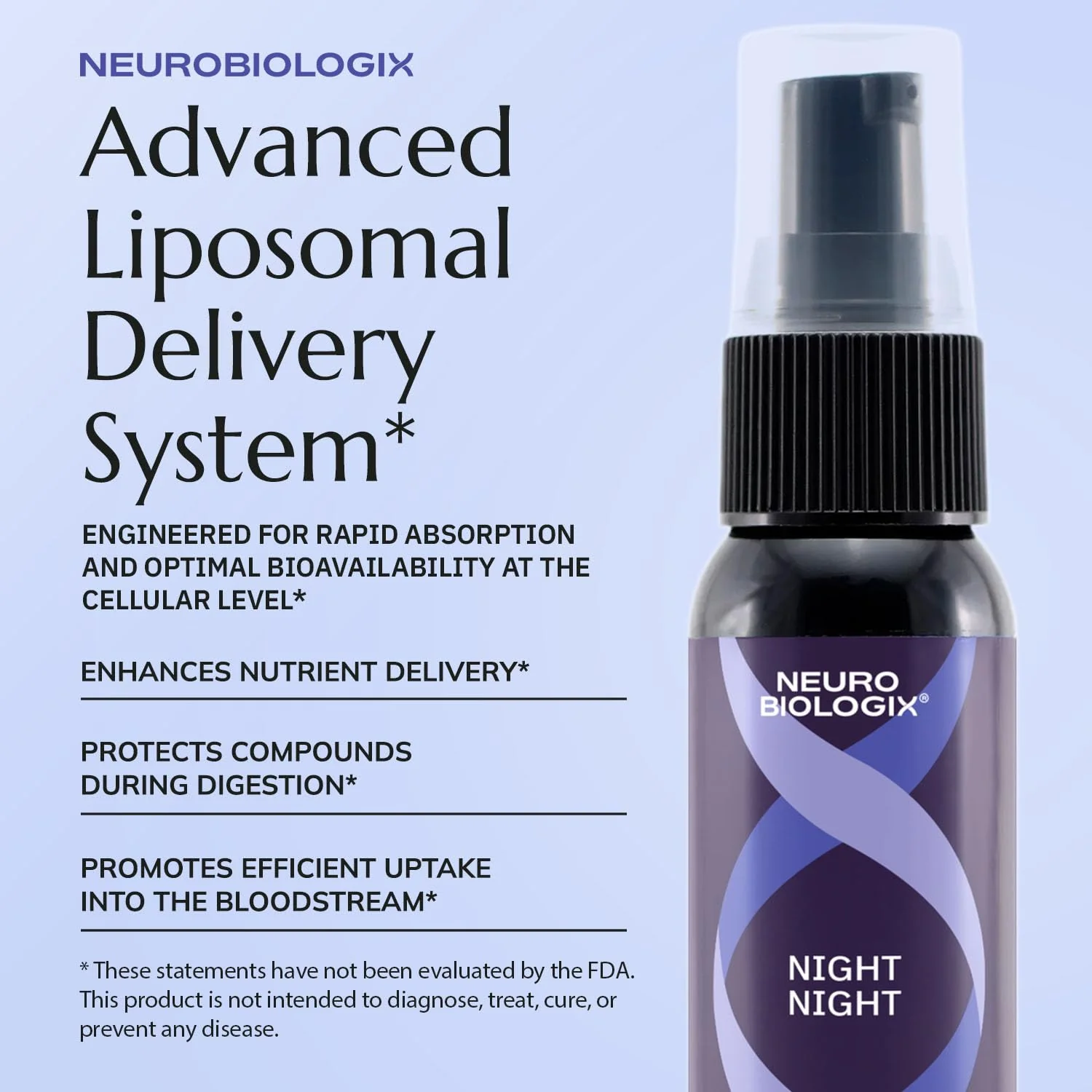 Night Night Liposomal Sleep Spray – Melatonin & GABA, Non-Habit-Forming, Vegan - Image 7