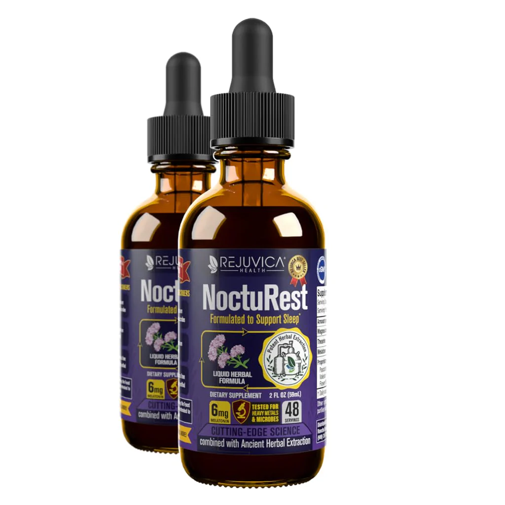 NoctuRest Natural Sleep-Aid with Valerian & Melatonin – Alcohol-Free Liquid for 2X Absorption - Image 10