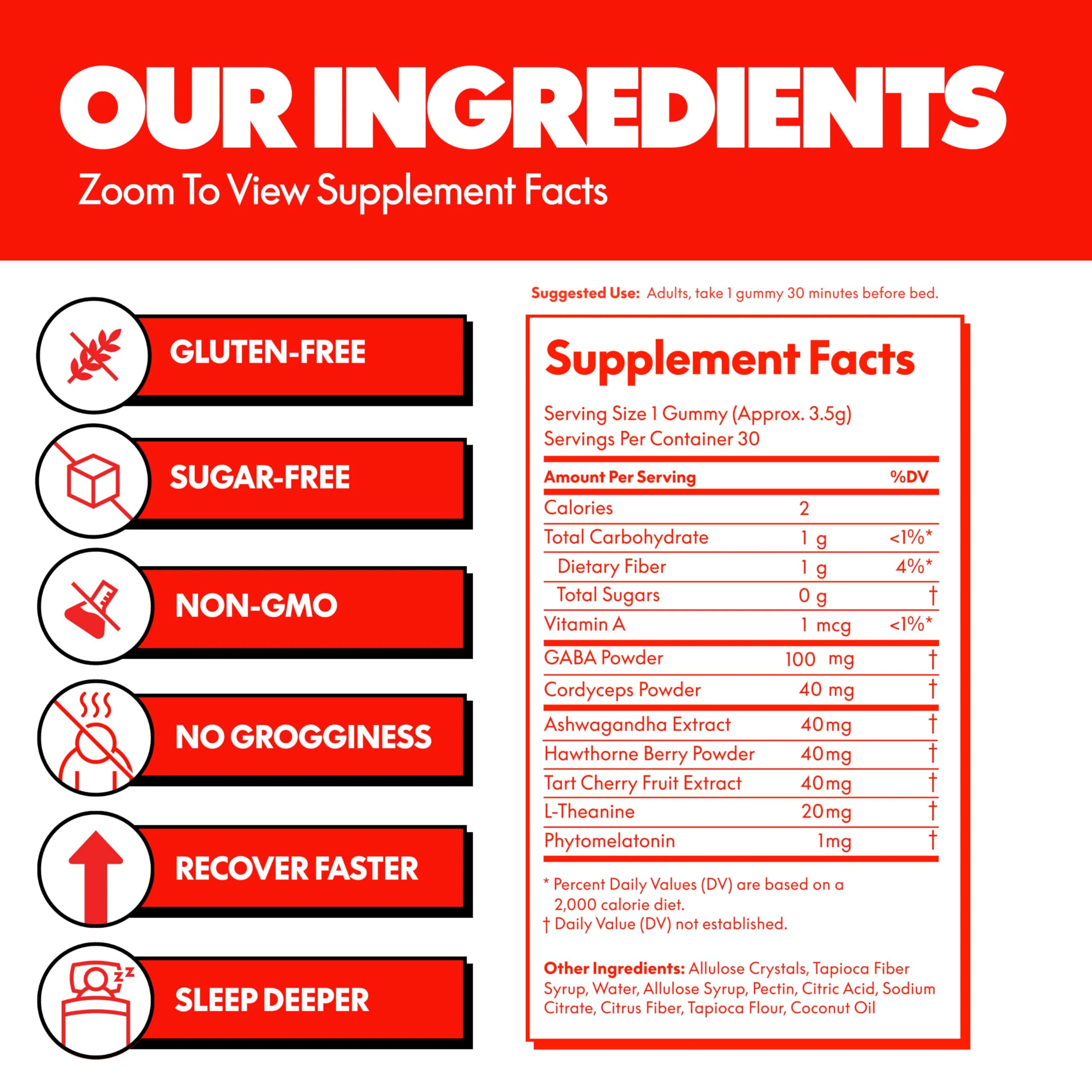 NOKT Sleep Gummies - Tart Cherry, Plant-Based Melatonin, Sugar-Free & Gluten-Free (30 Gummies) - Image 10