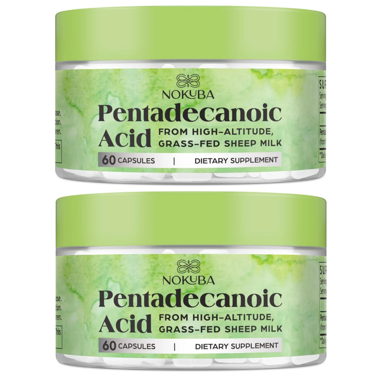 Nokuba Pentadecanoic Acid C15:0 300mg – High-Altitude Sheep Milk Sourced, 120 Capsules | USA Made - Image 10