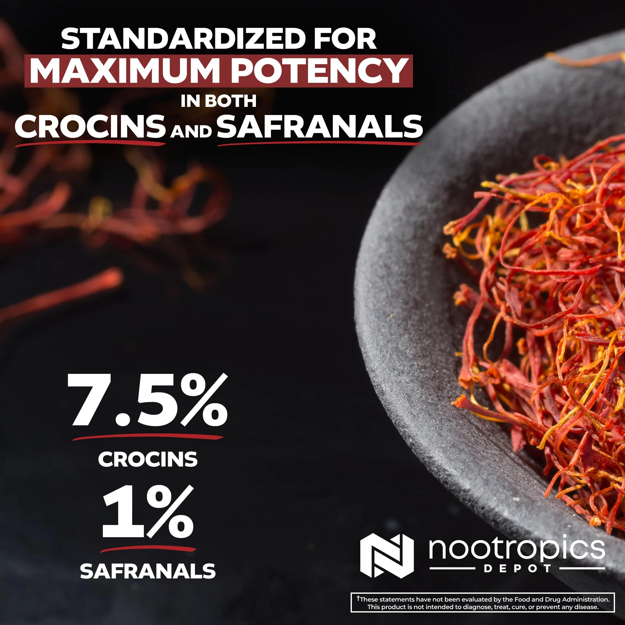 Nootropics Depot High Potency Saffron Extract Capsules 180 ct – 30 mg, 7.5% Crocins, 1% Safranals - Image 11