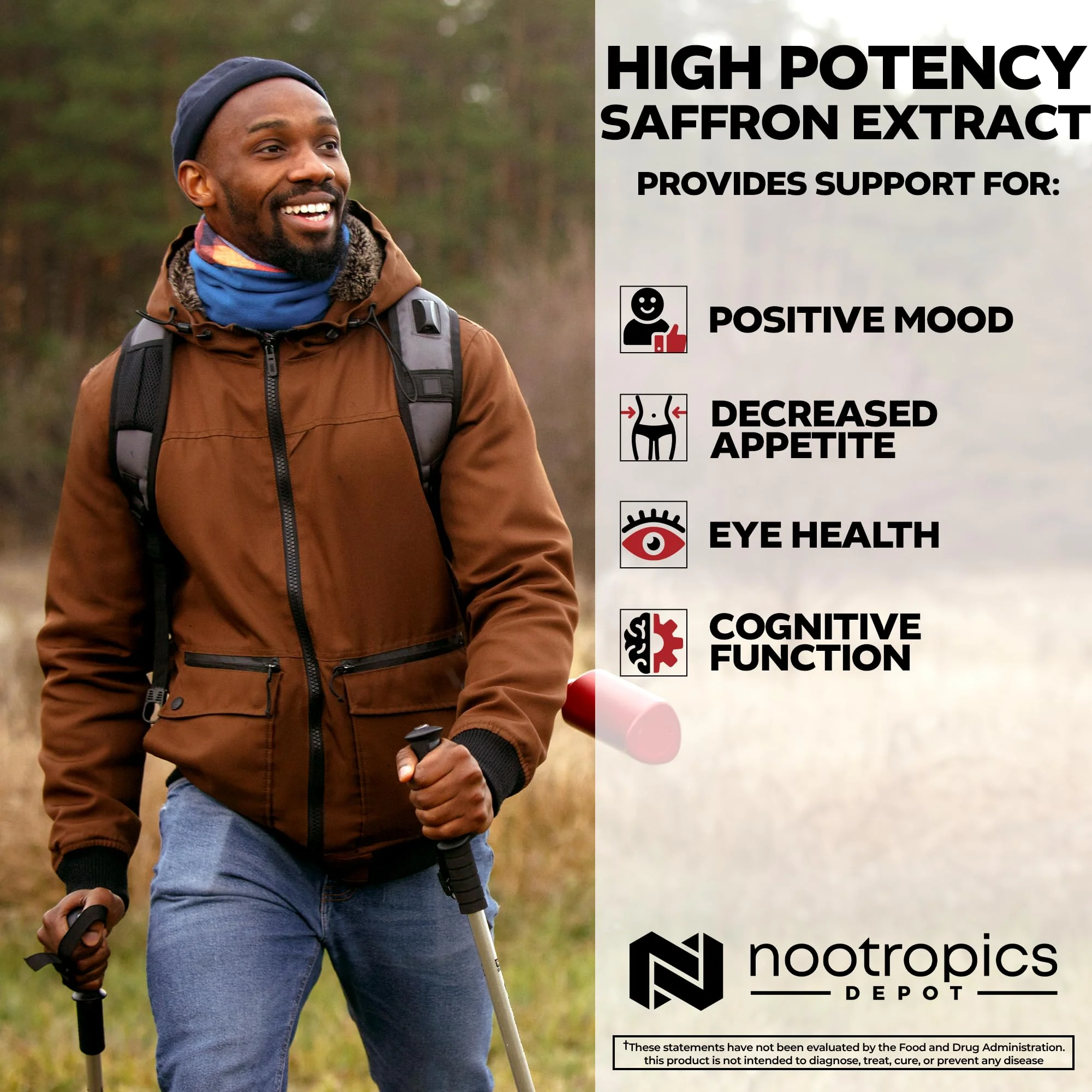 Nootropics Depot High Potency Saffron Extract Capsules 180 ct – 30 mg, 7.5% Crocins, 1% Safranals - Image 2